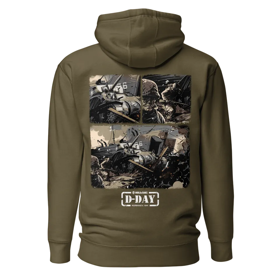 World of Tanks D-Day Fury Storm felpa verde militare unisex