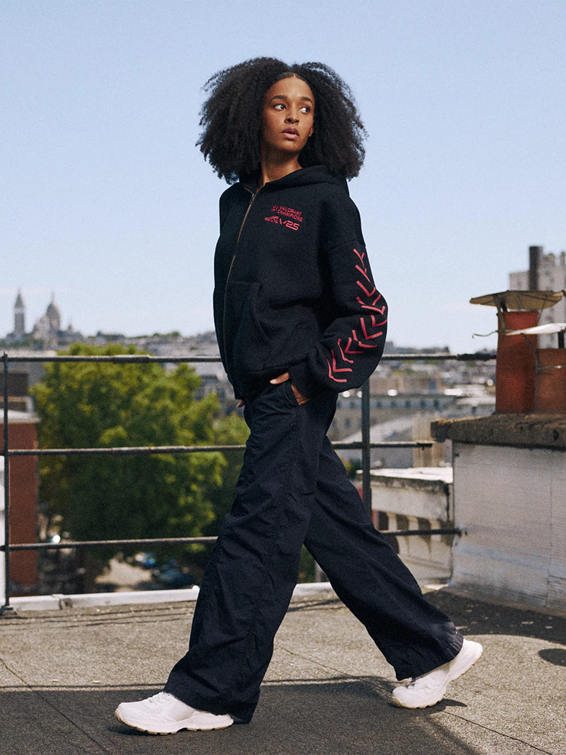 VCT Born to Burn Paris 2025 felpa zip nera