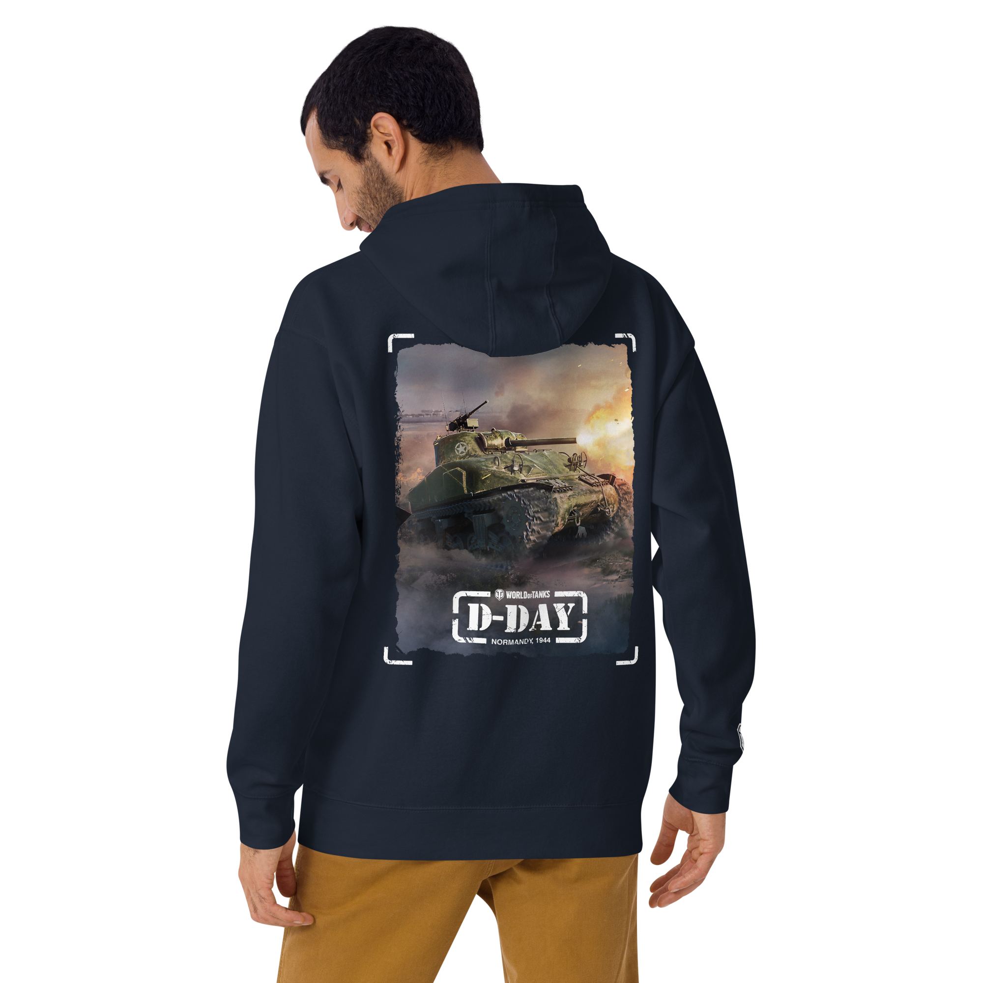 World of Tanks D-Day 2025 felpa con cappuccio blu ufficiale