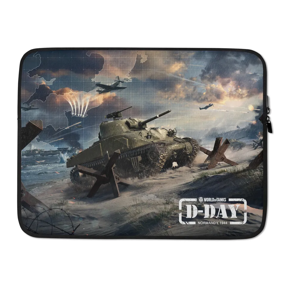 World of Tanks D-Day custodia laptop neoprene