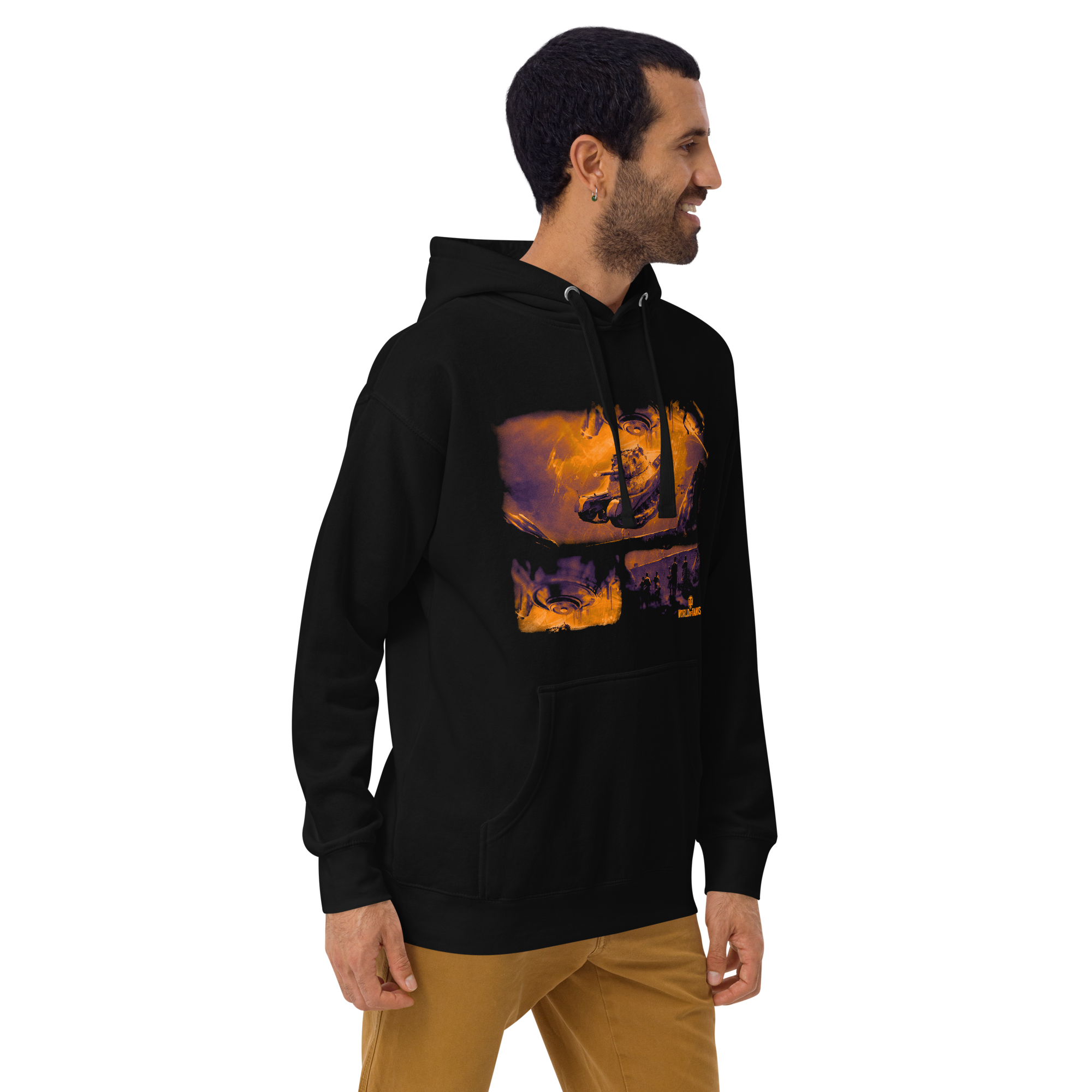World of Tanks Halloween felpa cappuccio tasca cotone