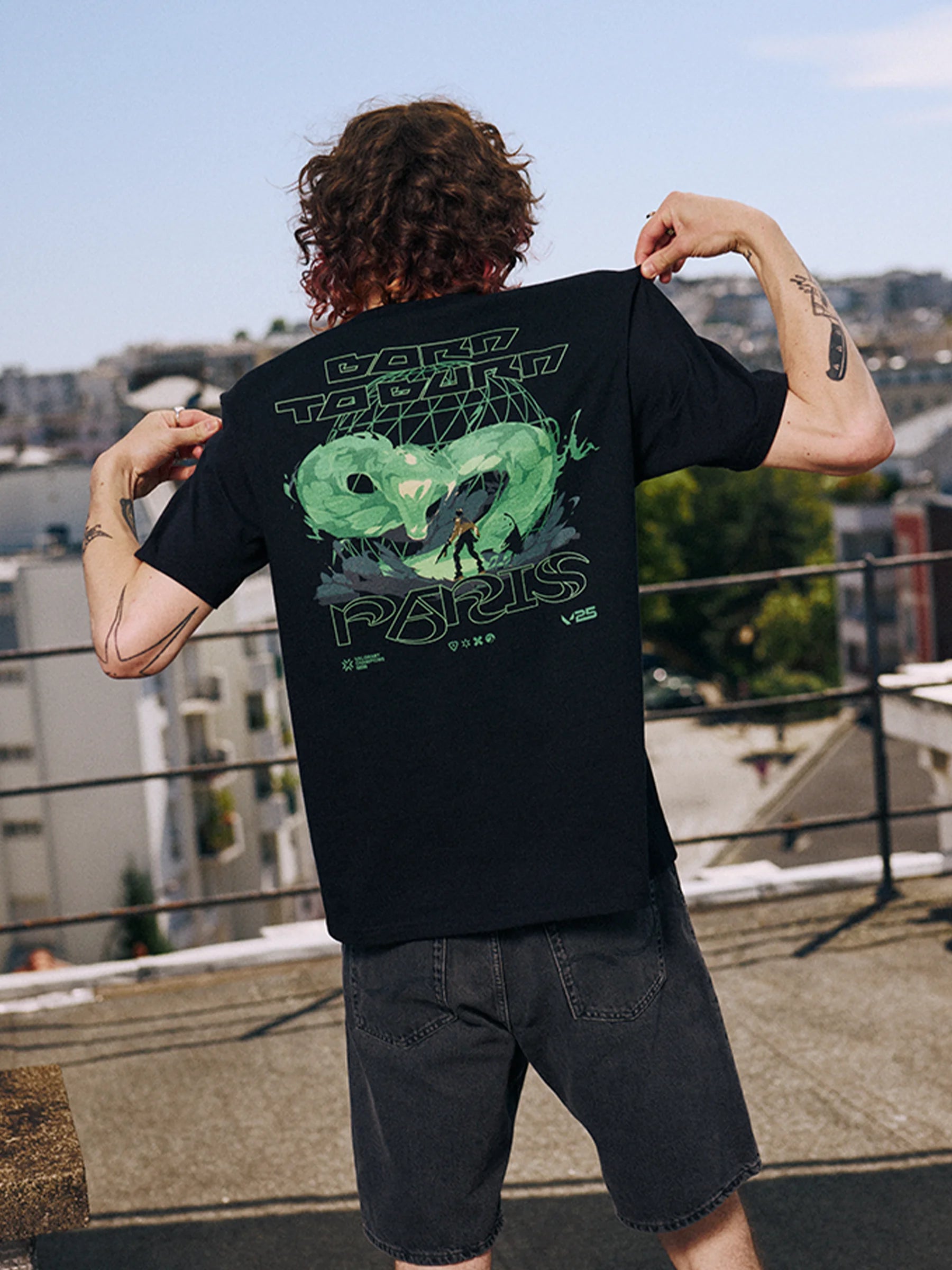 VCT Born to Burn t-shirt Paris cotone organico