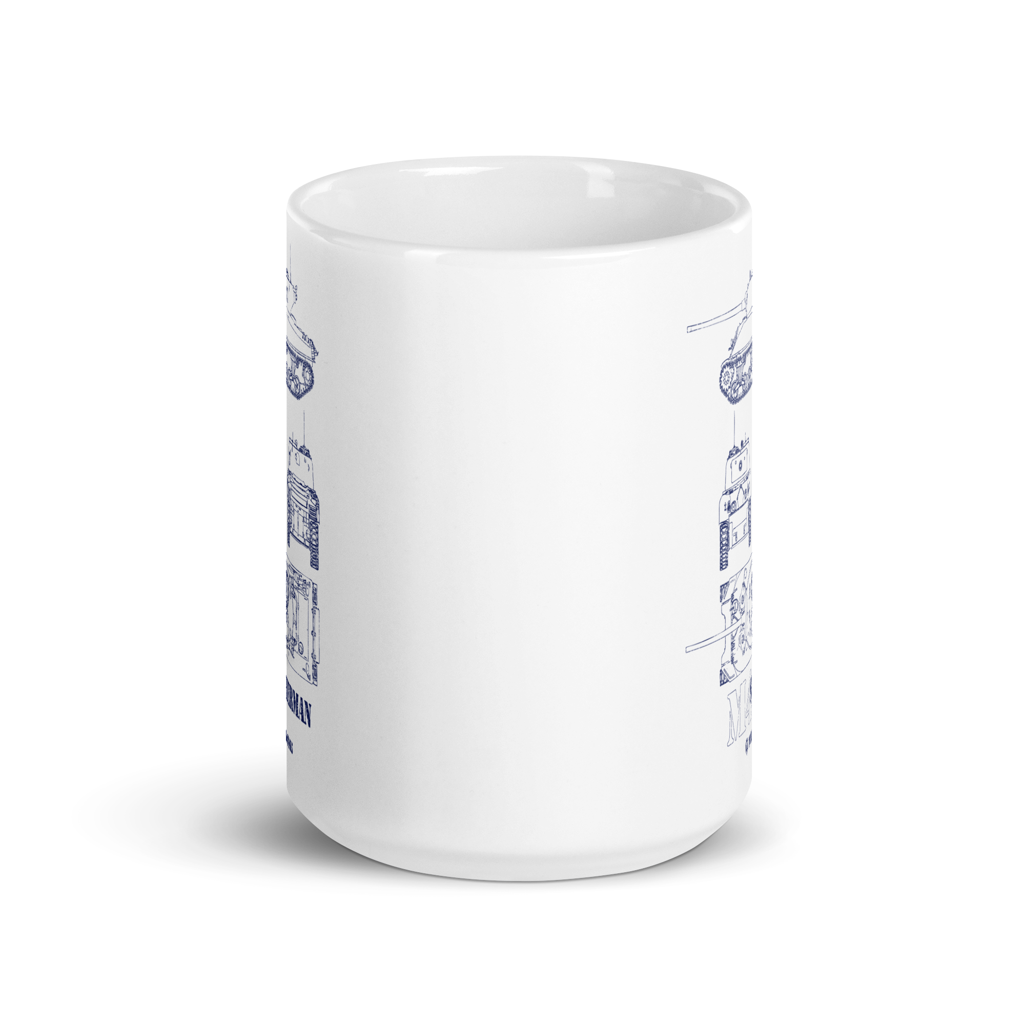 World of Tanks M4 Sherman Blueprint tazza ceramica