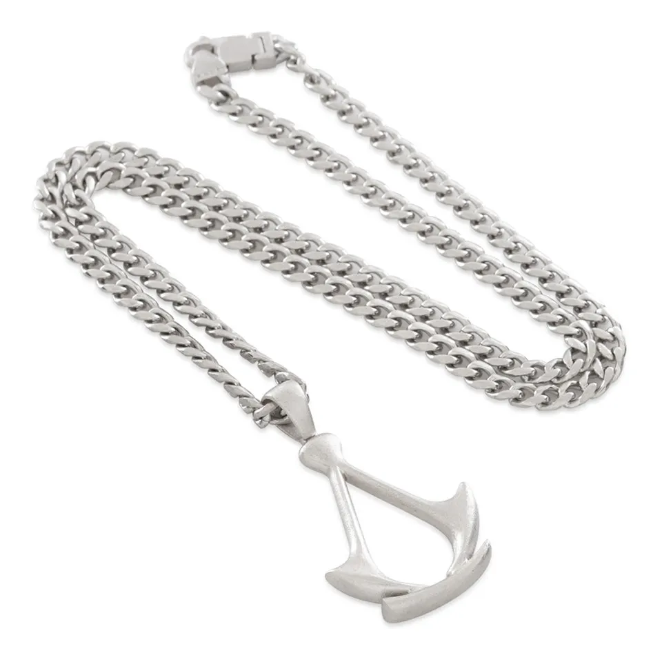 Ubisoft Assassin's Creed Shadows Crest collana metallo spazzolato