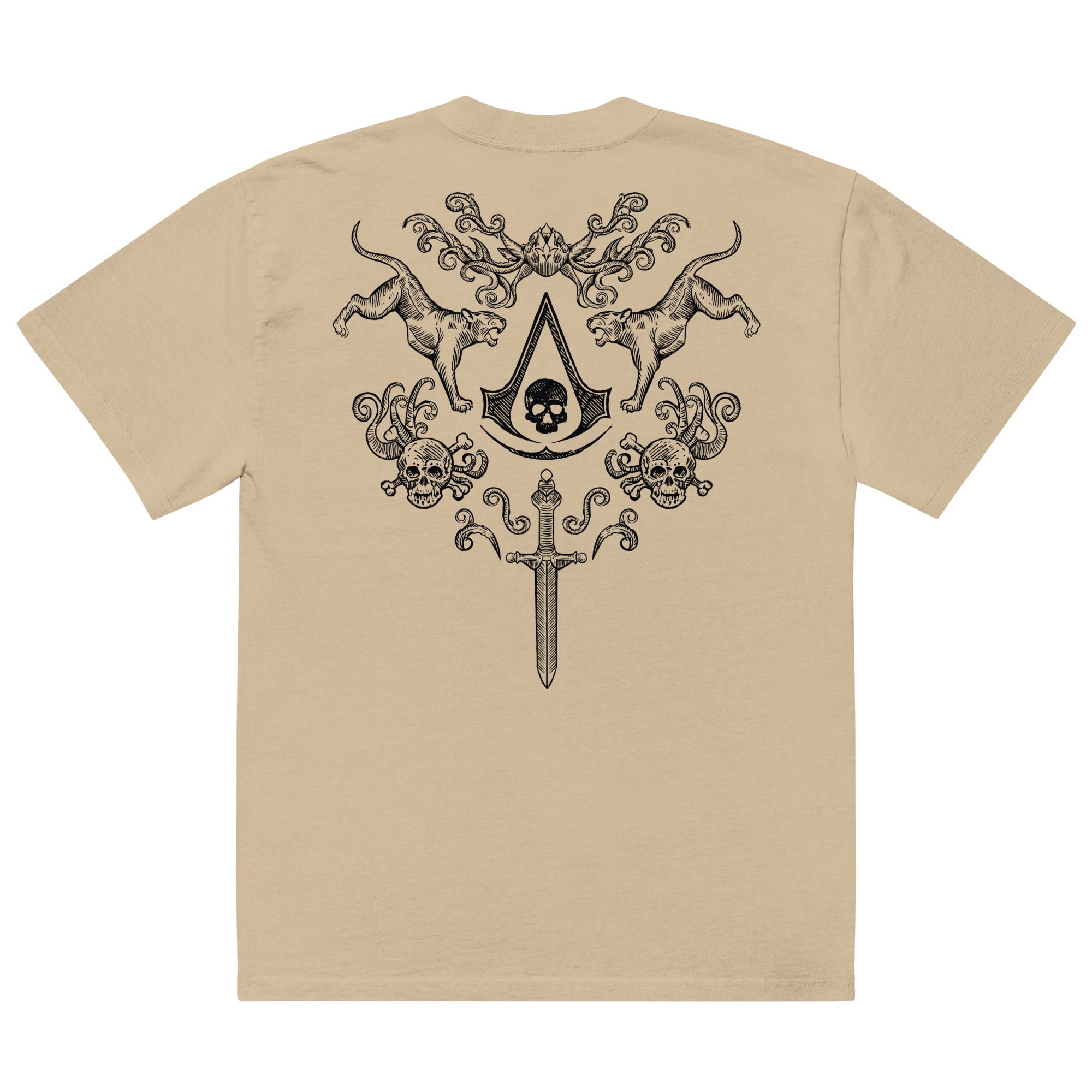Ubisoft Assassin's Creed Black Flag maglietta tattoo oversize