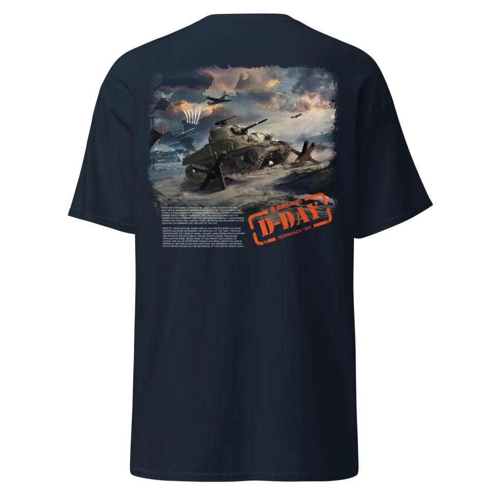World of Tanks D-Day Tee t-shirt blu navy cotone