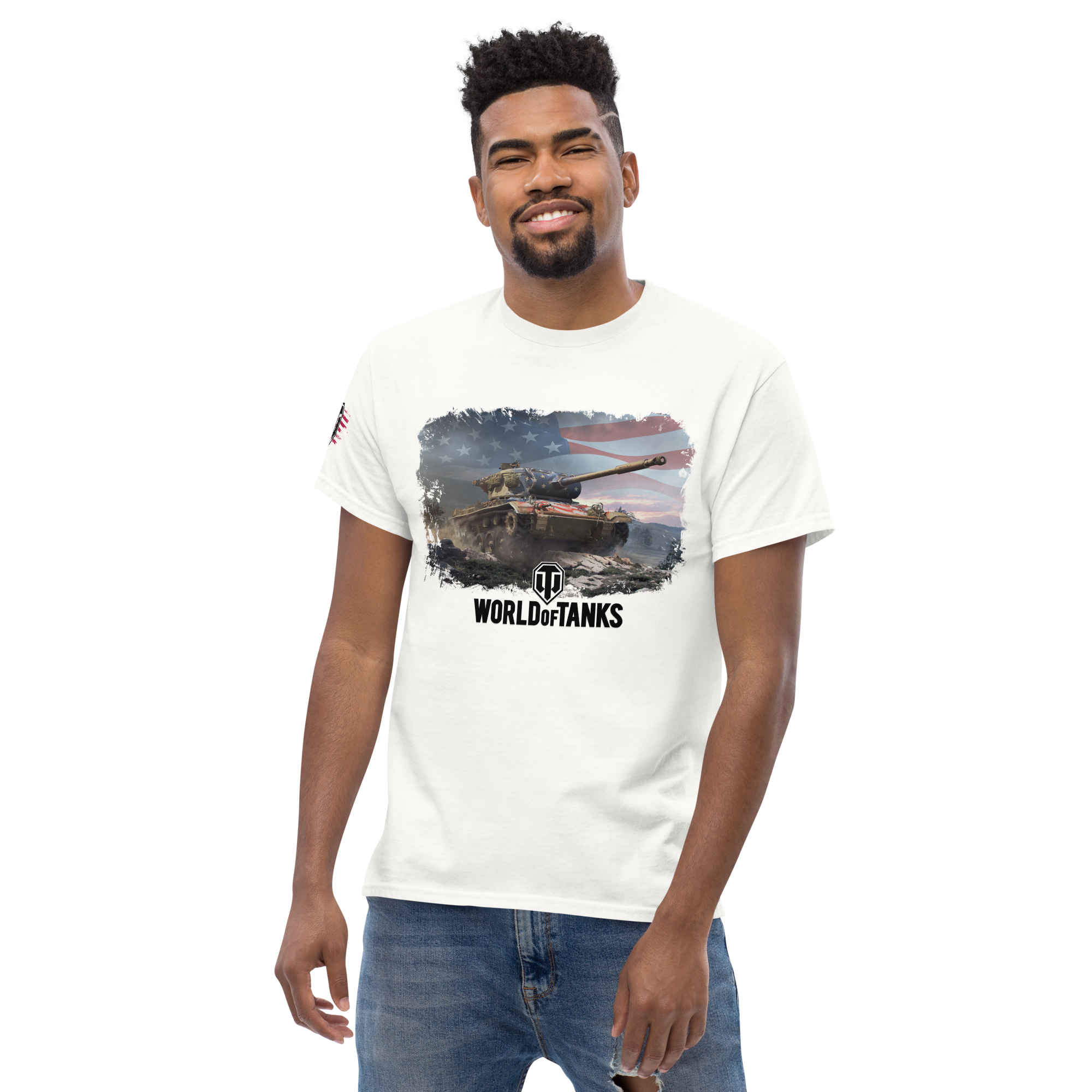 World of Tanks July 4th T78 T-Shirt Cotone Unisex