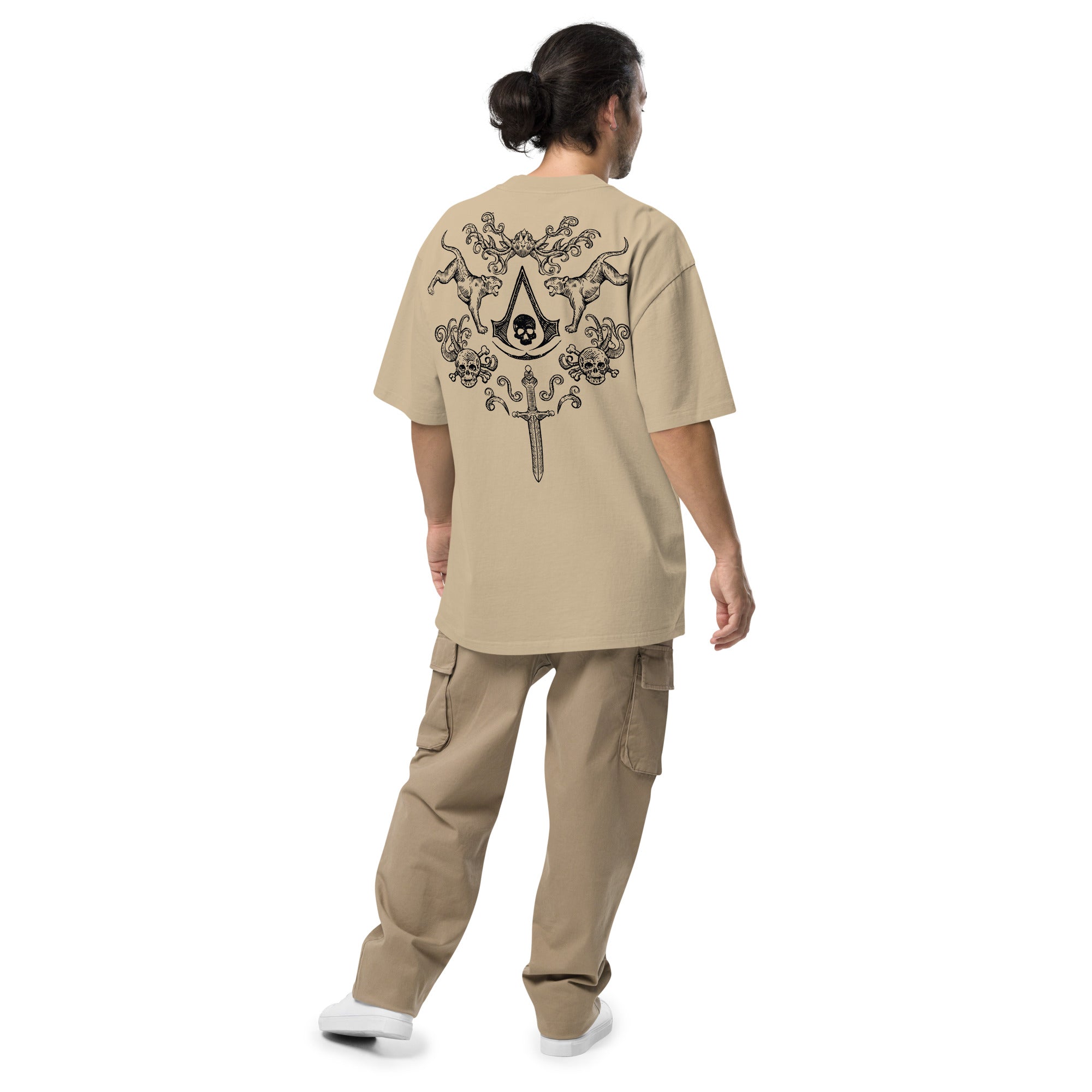 Ubisoft Assassin's Creed Black Flag maglietta tattoo oversize