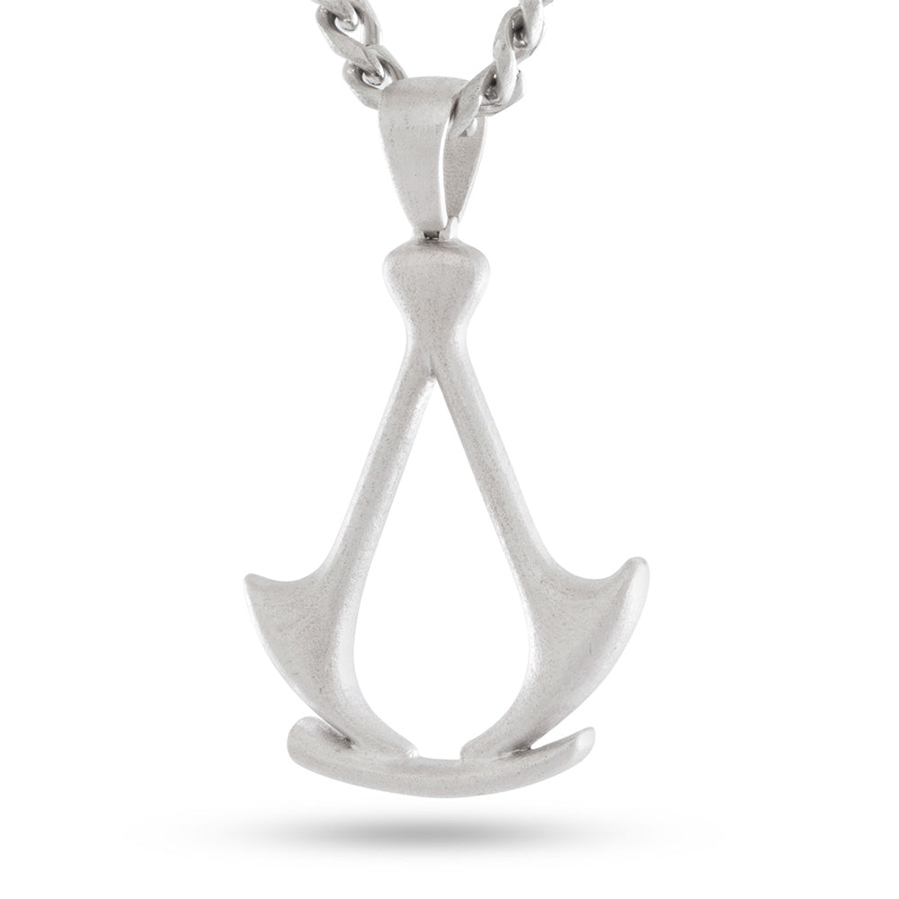 Ubisoft Assassin's Creed Shadows Crest collana metallo spazzolato