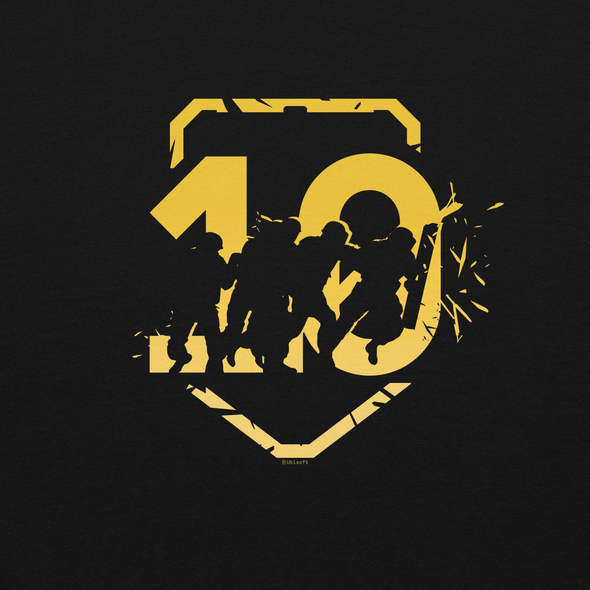 Rainbow Six Siege 10th Anniversary felpa cappuccio nera