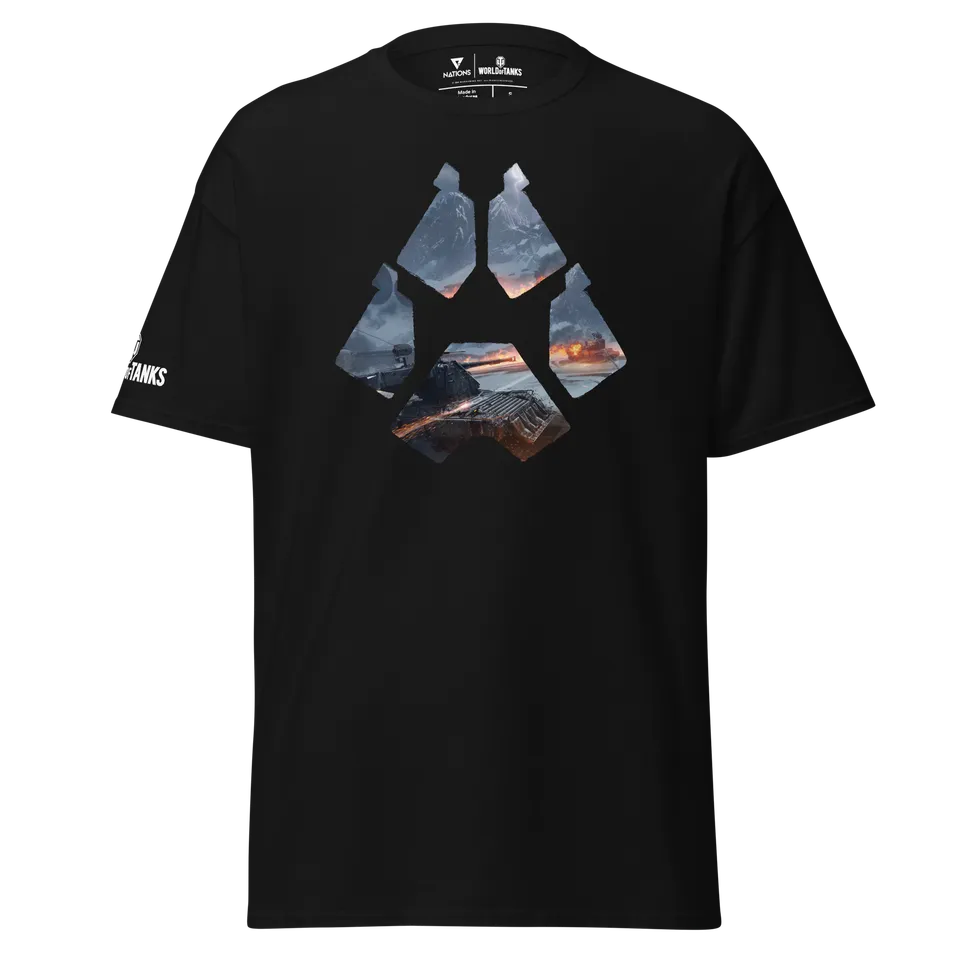 World of Tanks Steel Hunter T-shirt nera cotone unisex