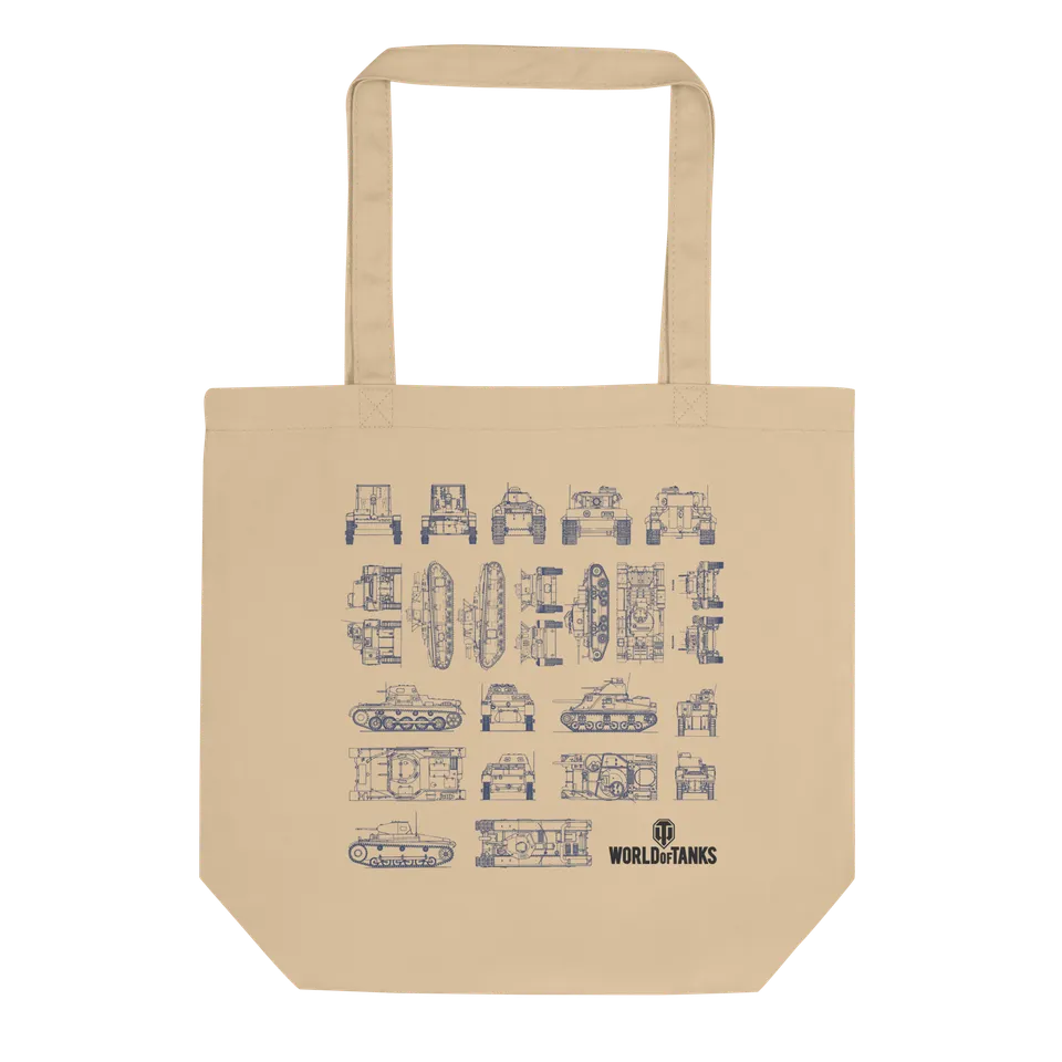 World of Tanks Blueprints shopper cotone bio beige