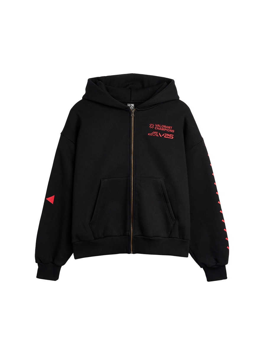 VCT Born to Burn Paris 2025 felpa zip nera