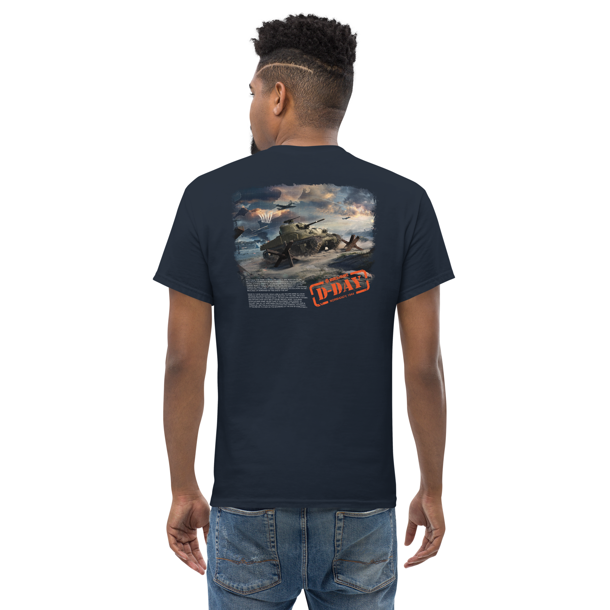 World of Tanks D-Day Tee t-shirt blu navy cotone