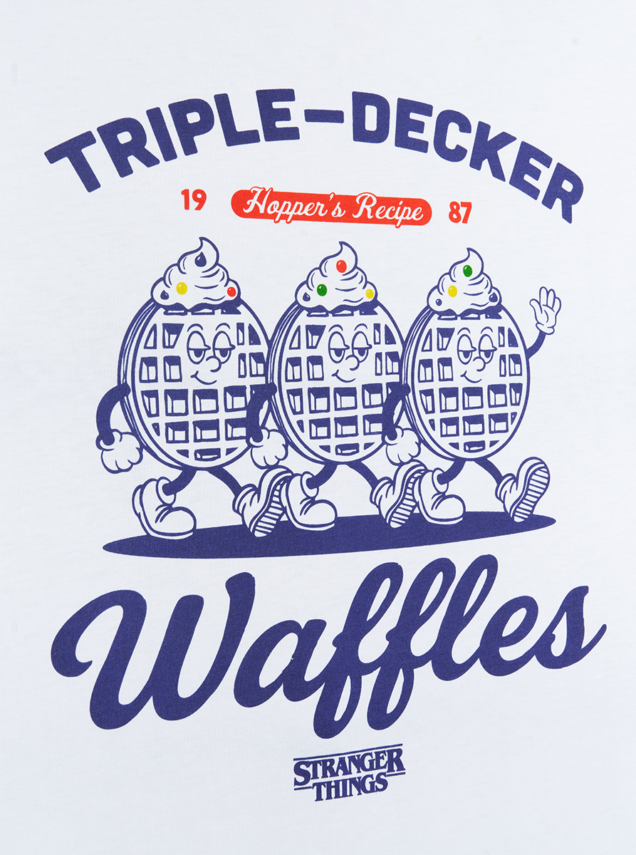 Stranger Things Eleven Waffles t-shirt cotone bio