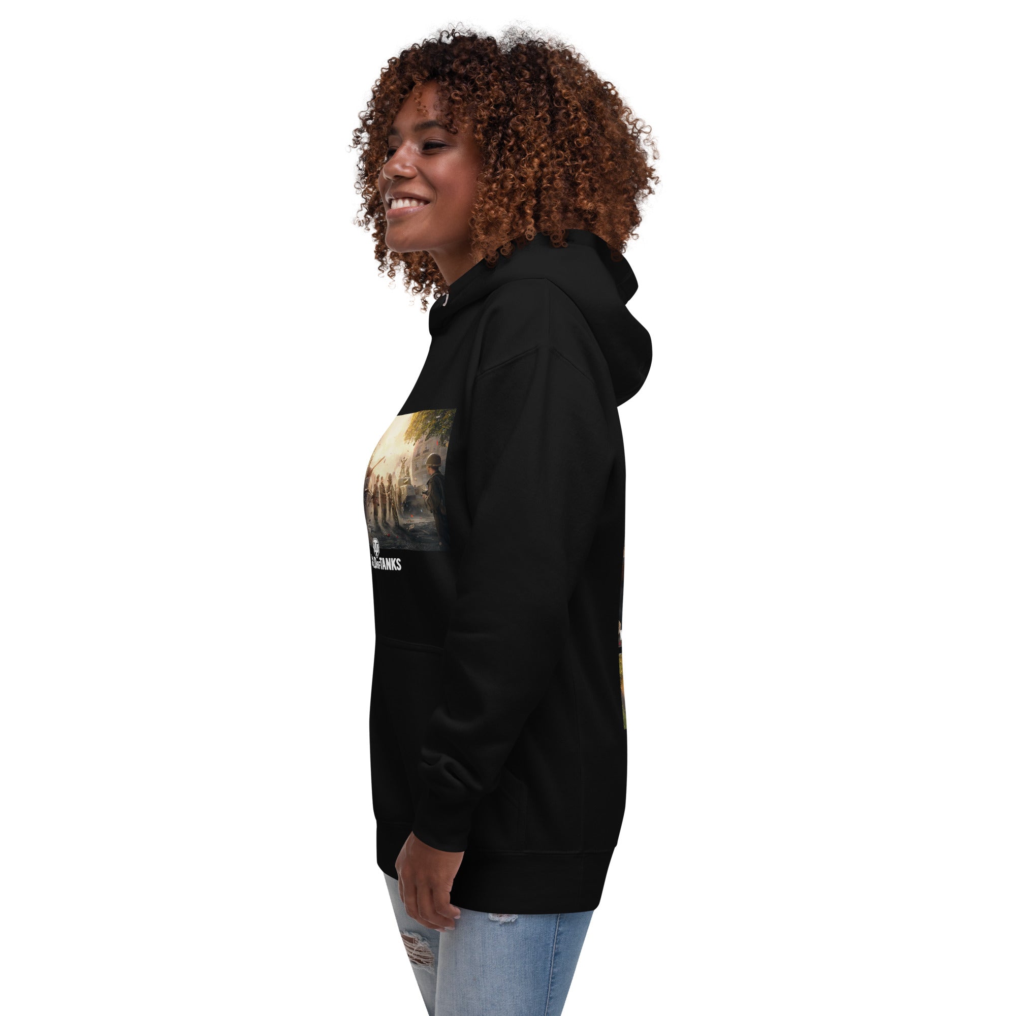 World of Tanks Victory Day Panels felpa cappuccio nera