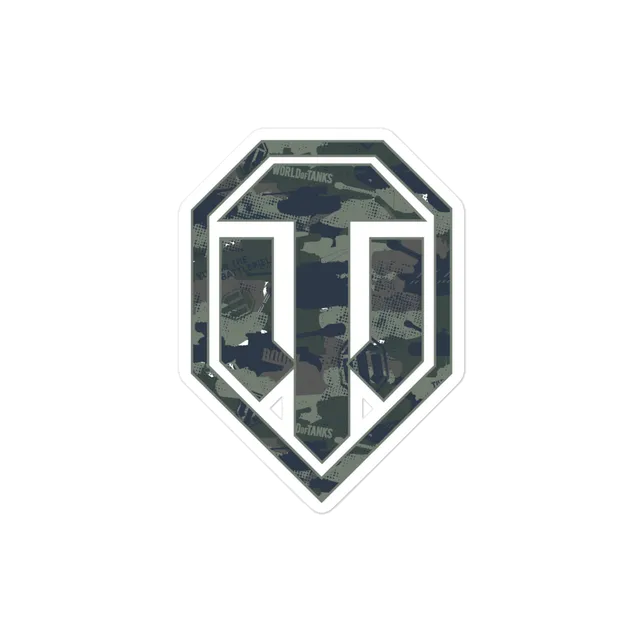 World of Tanks Camo Logo adesivo vinile 10x10 cm