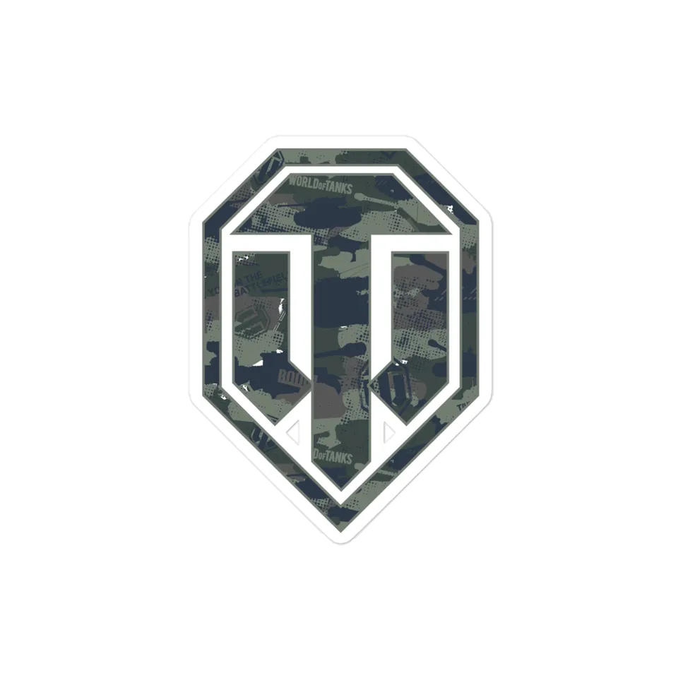 World of Tanks Camo Logo adesivo vinile 10x10 cm