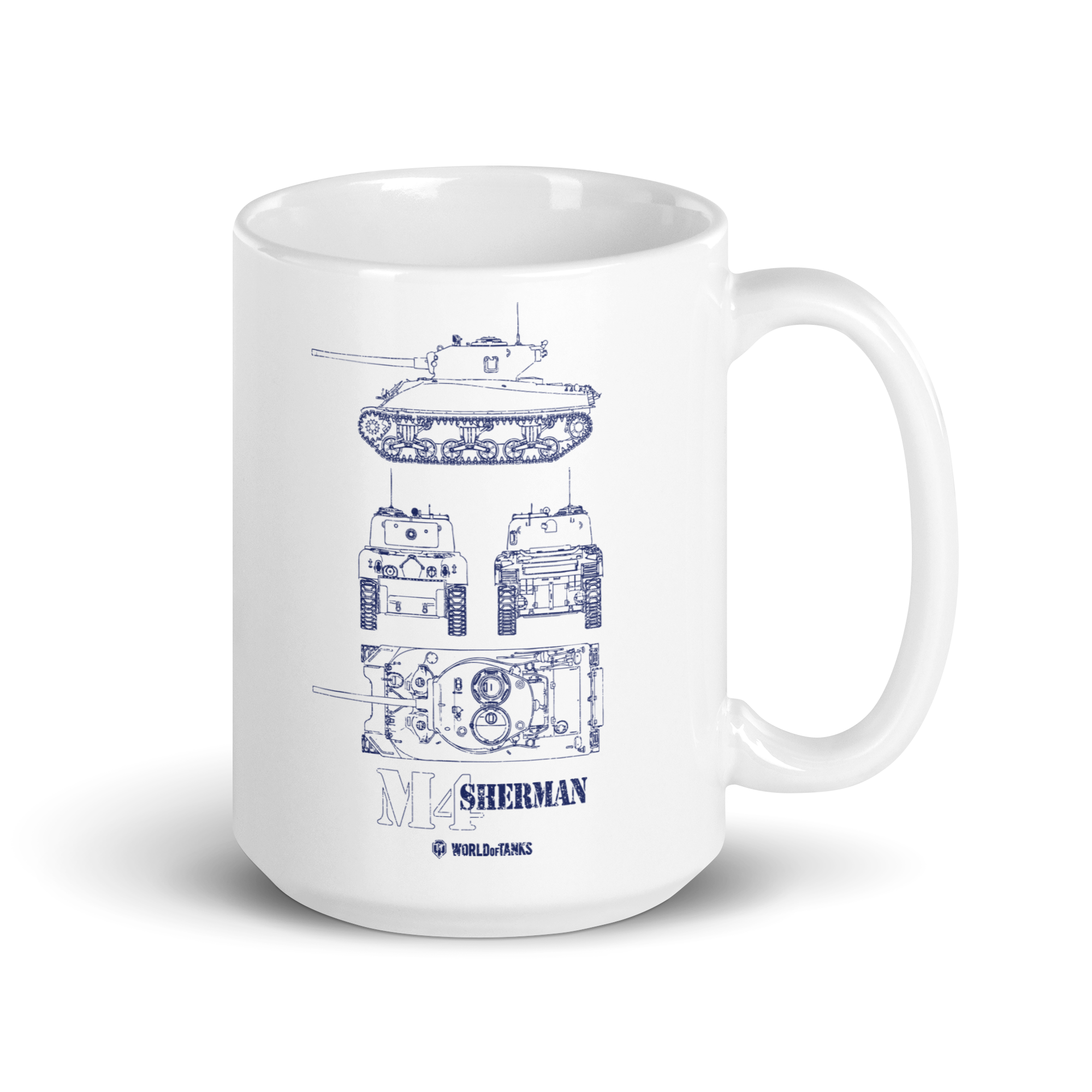 World of Tanks M4 Sherman Blueprint tazza ceramica