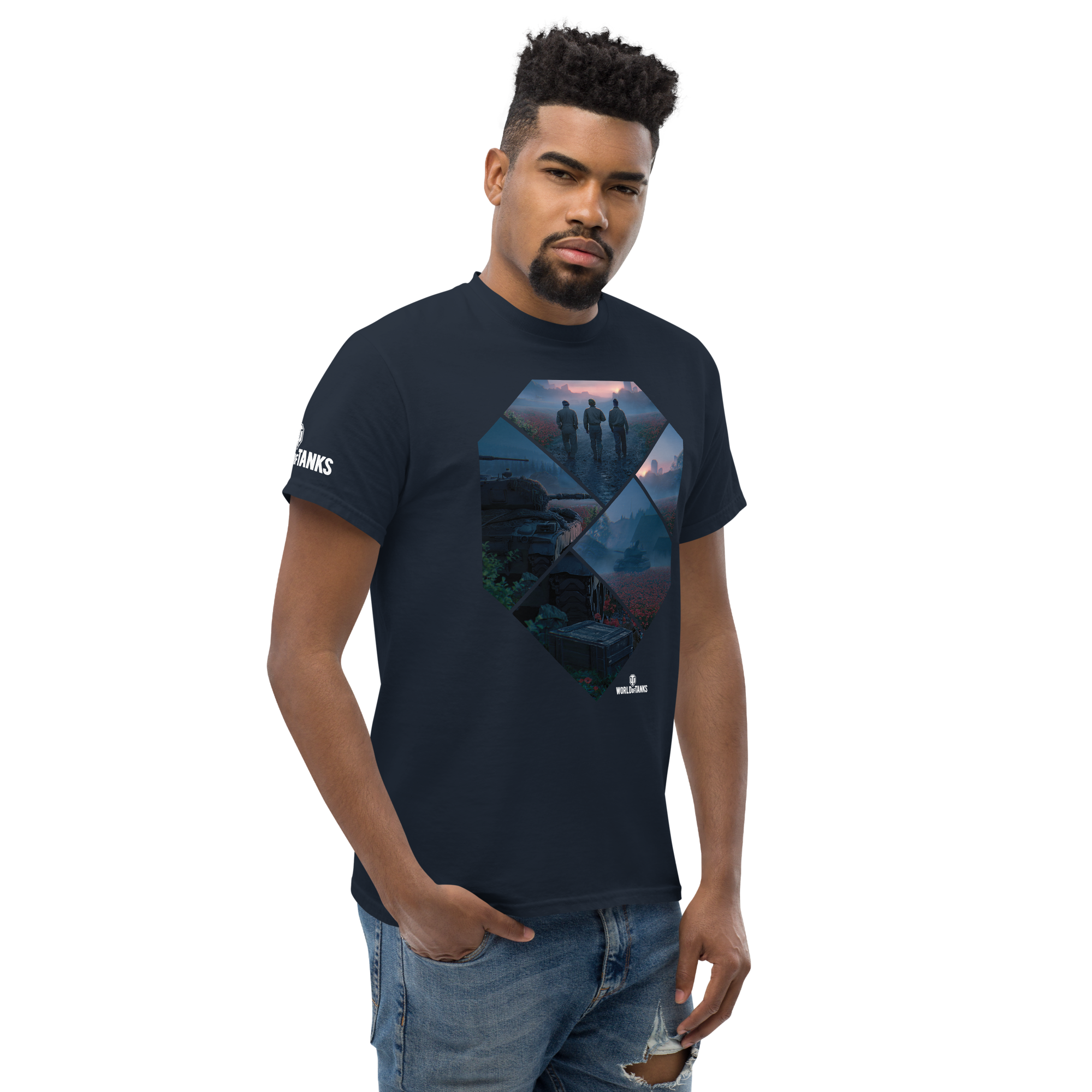 World of Tanks Victory Day maglietta navy cotone unisex