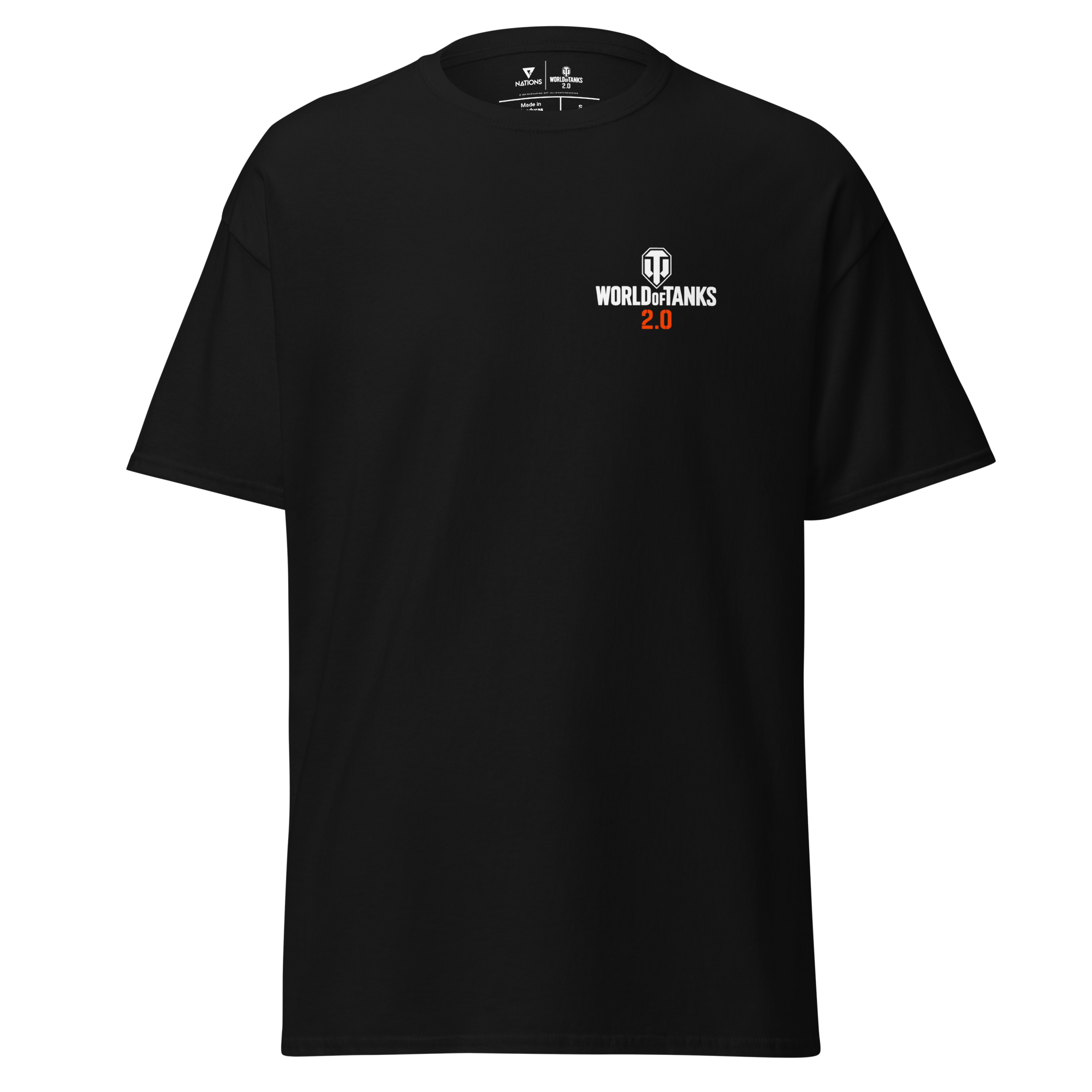 World of Tanks 2.0 maglietta cotone nera taglia S unisex