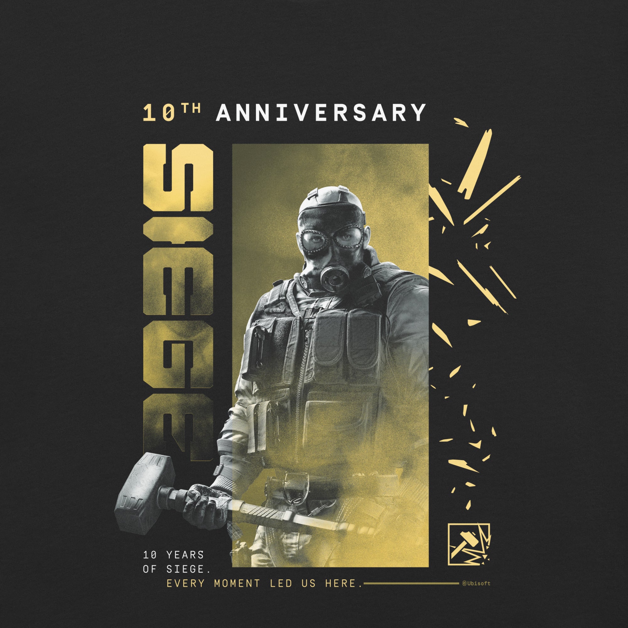 UBICollectibles Six Siege Sledge 10th Anniversary maglietta cotone