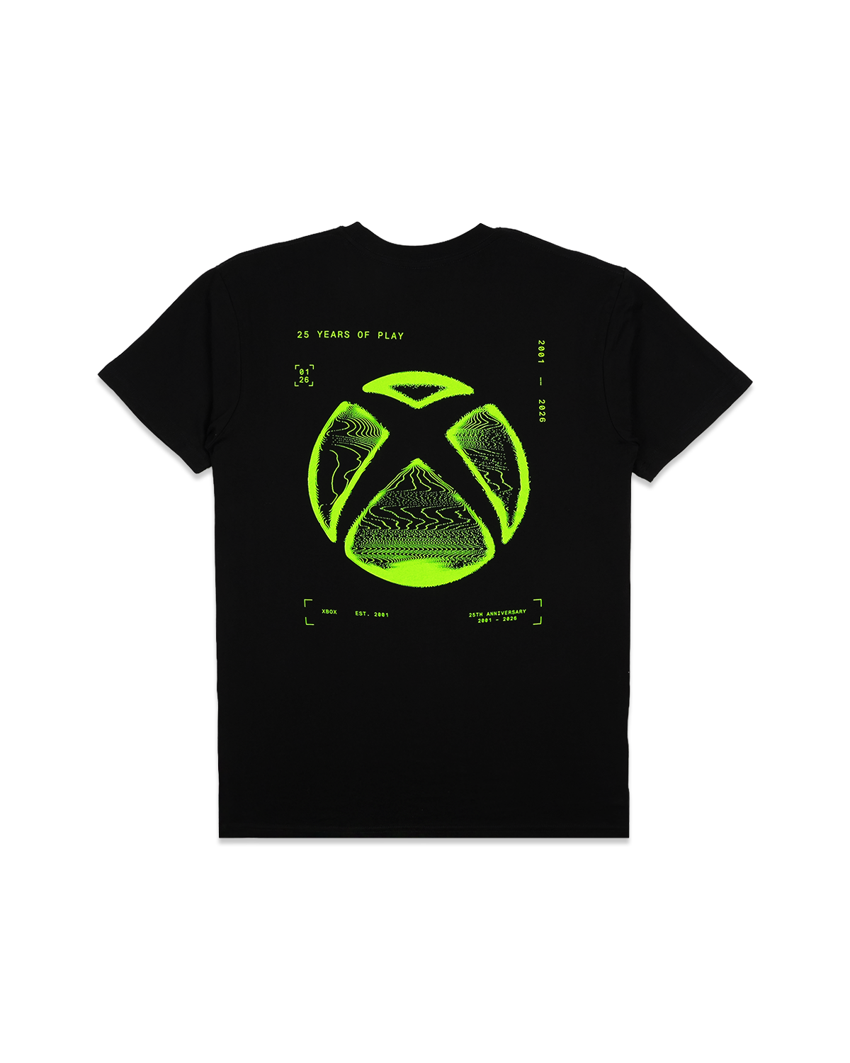 Xbox Gear 25 Years of Play Maglietta Nera Cotone