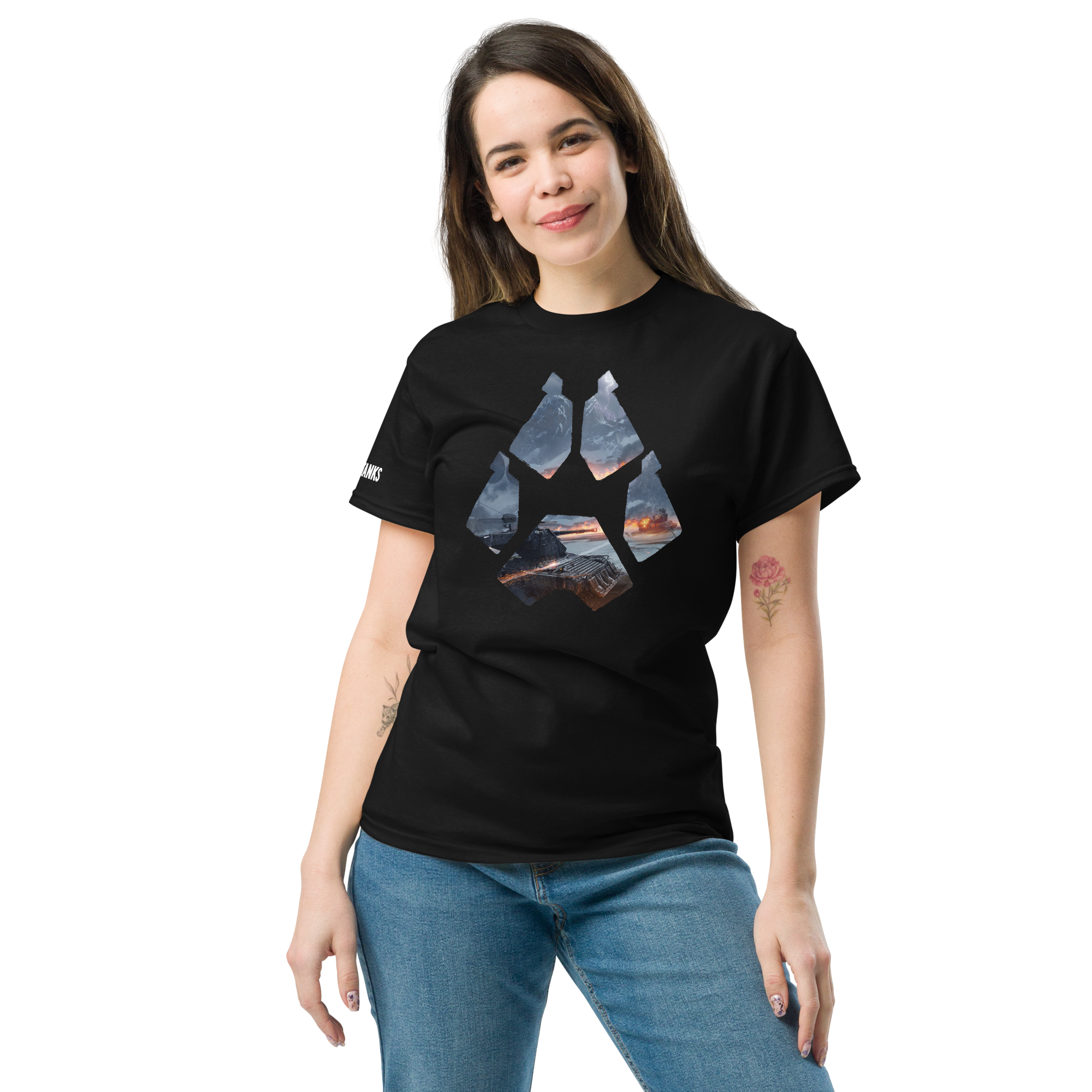 World of Tanks Steel Hunter T-shirt nera cotone unisex