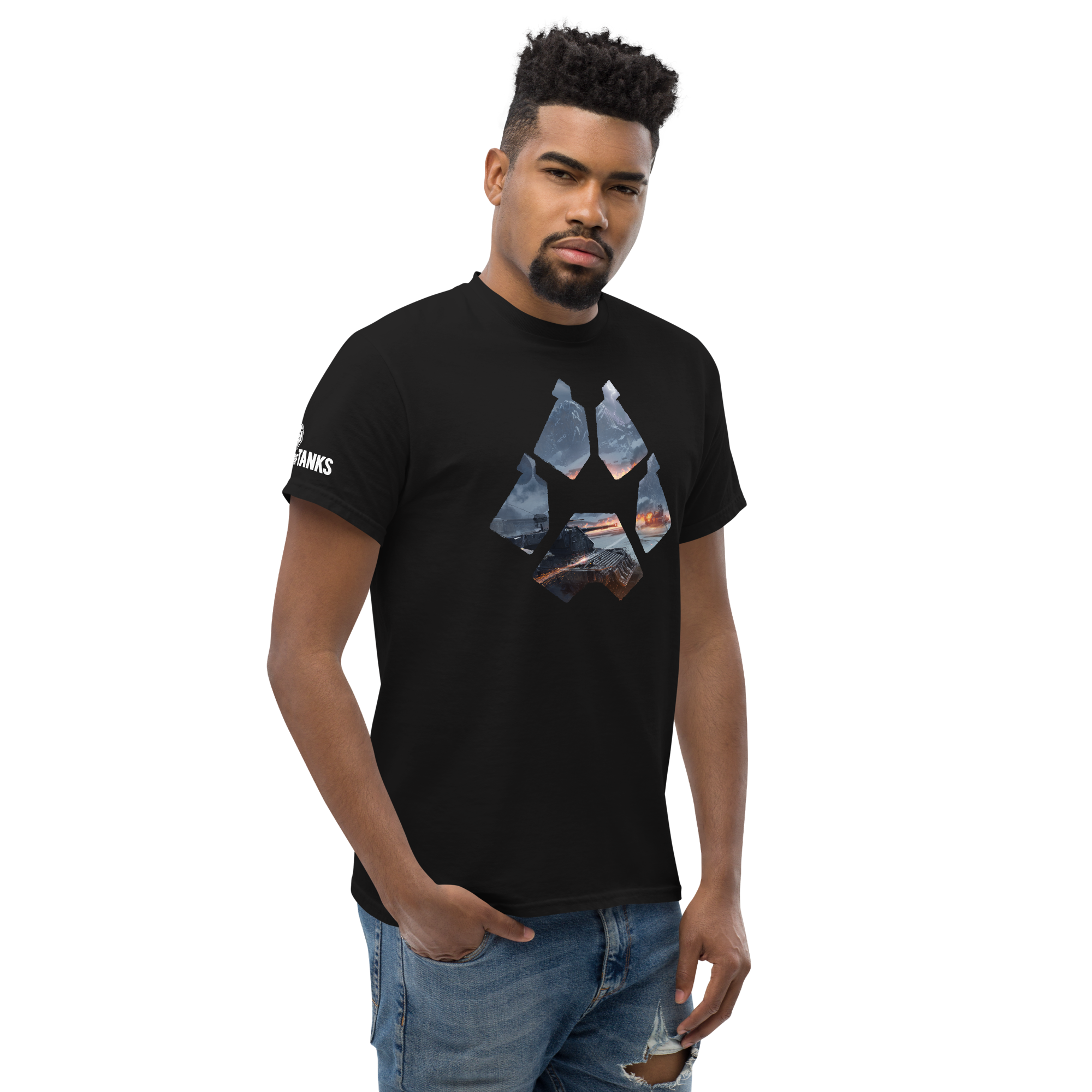 World of Tanks Steel Hunter T-shirt nera cotone unisex