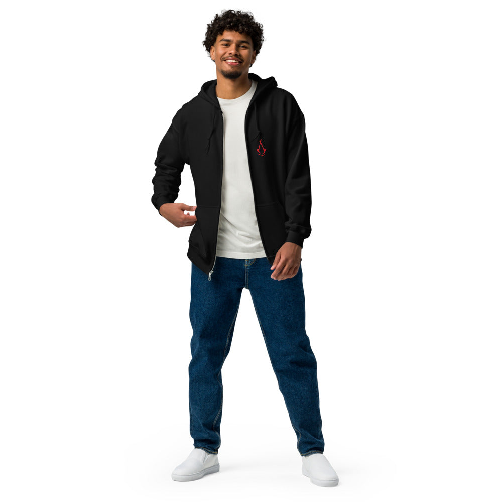 UBICollectibles Assassin's Creed Shadows felpa zip nera in misto cotone