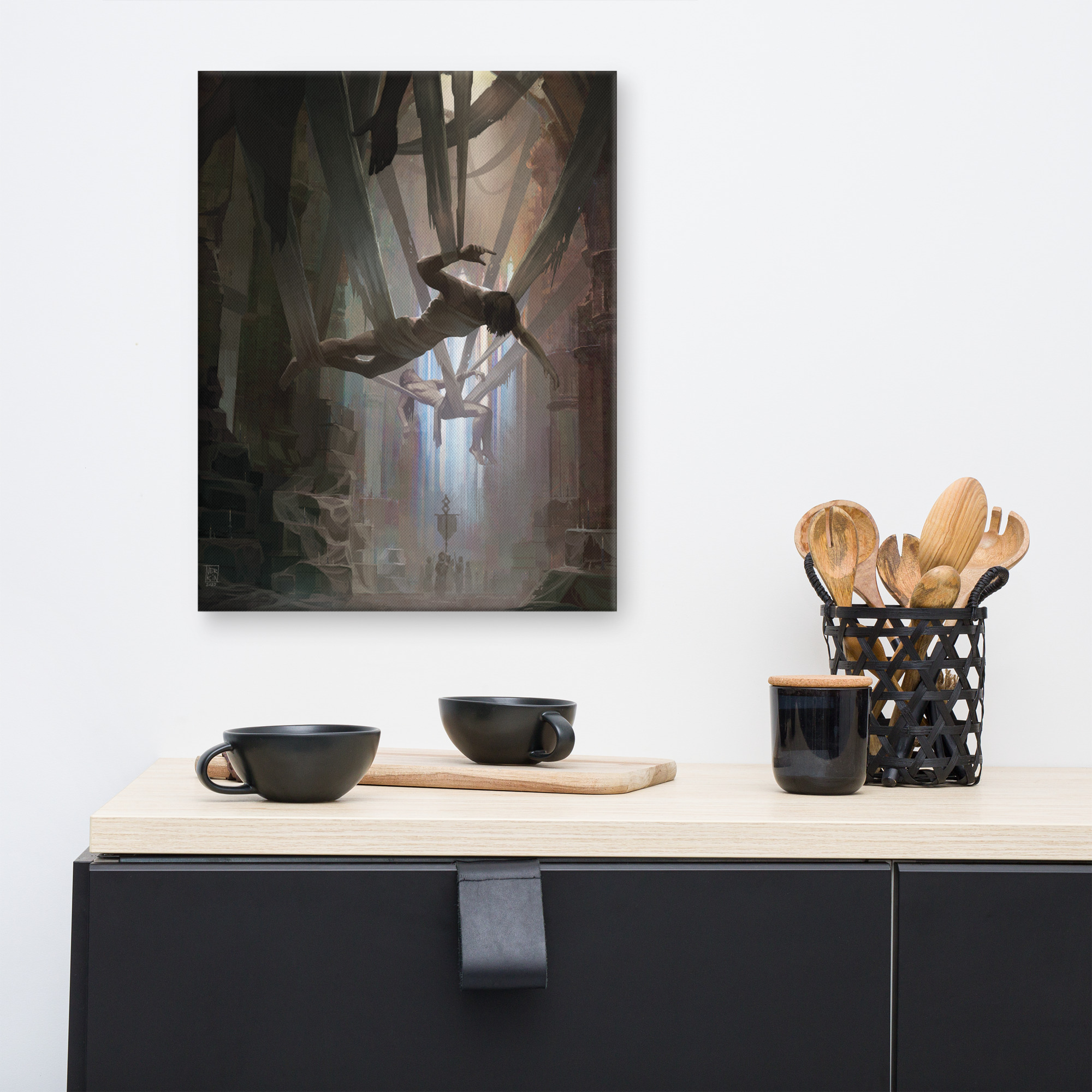 The Game Kitchen Blasphemous Sleeping Martyrs tela canvas