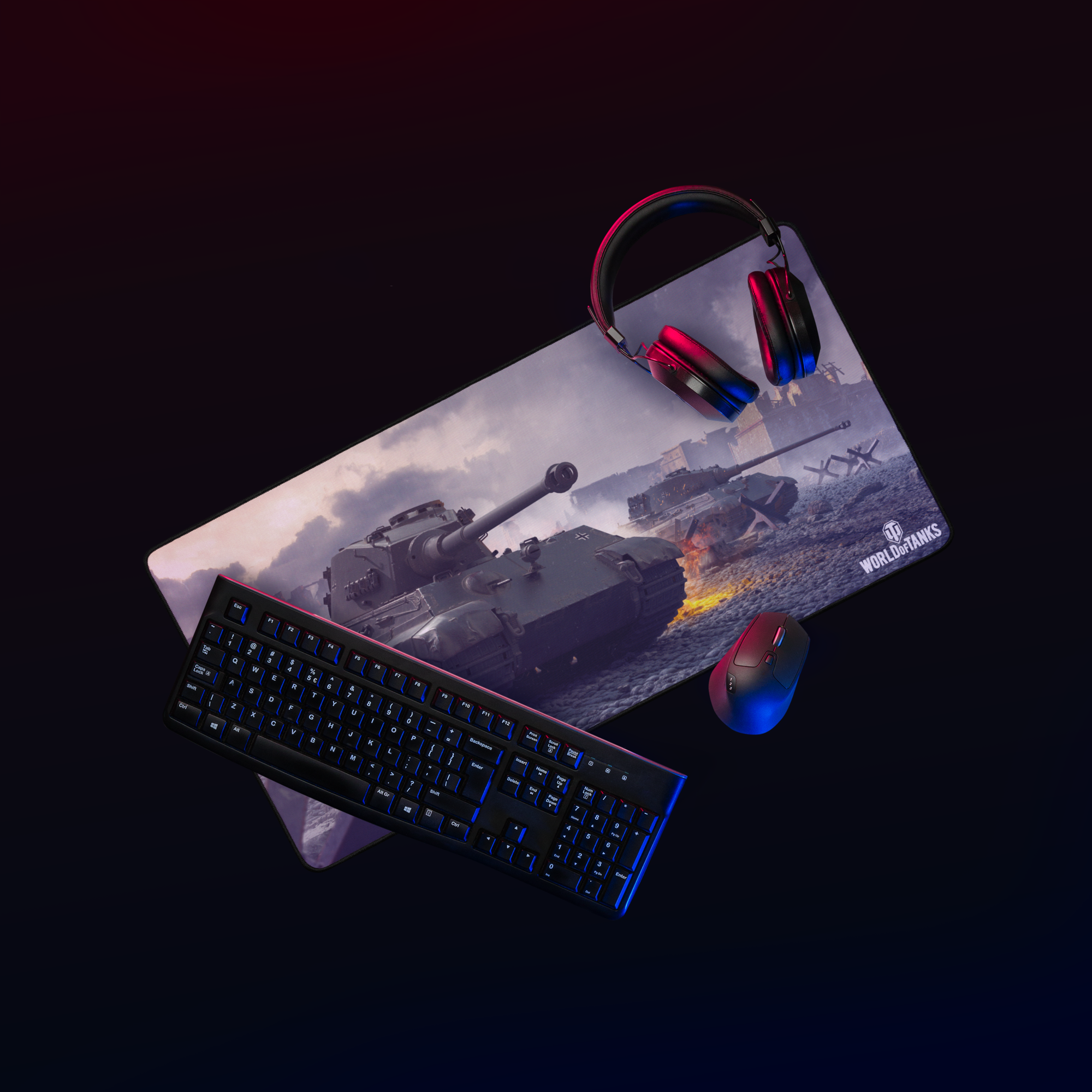 World of Tanks TankFest 2025 Tiger II Hedgehogs mousepad antiscivolo
