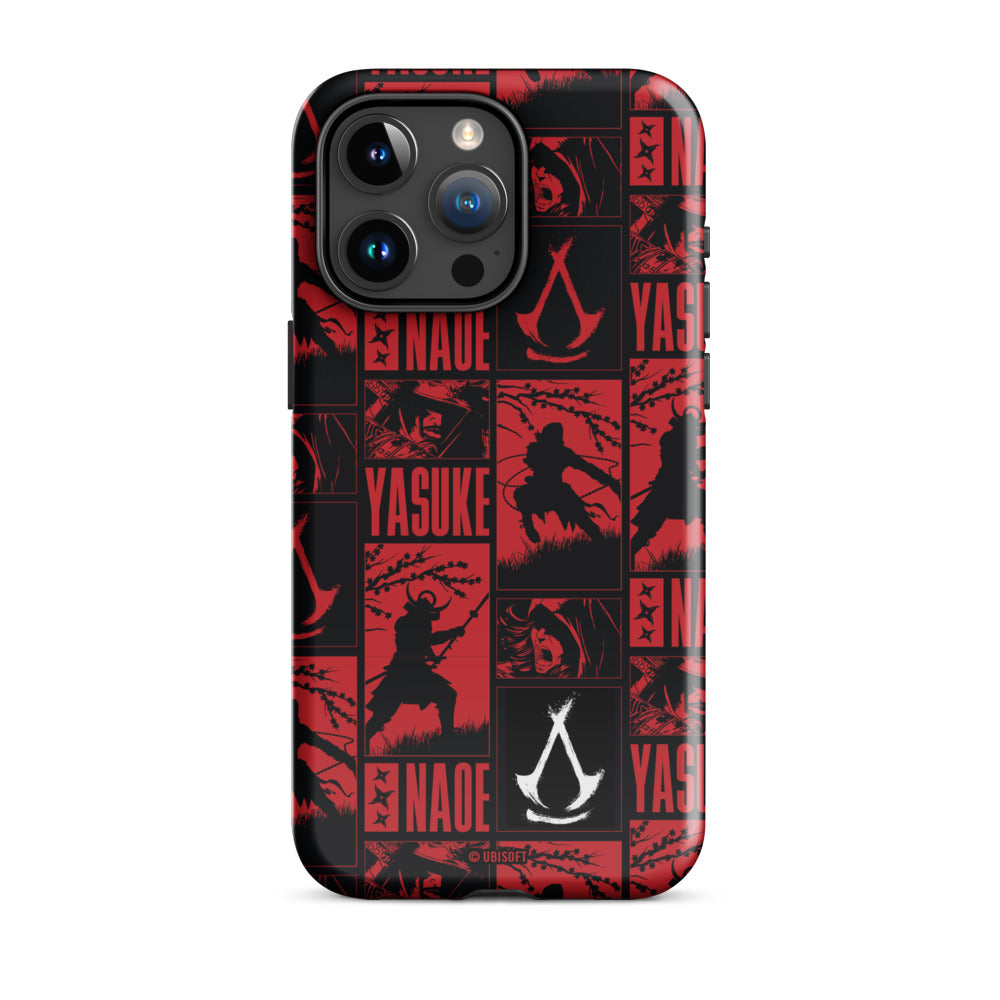 Ubisoft Assassin's Creed Names cover iPhone 16 Pro Max doppia protezione