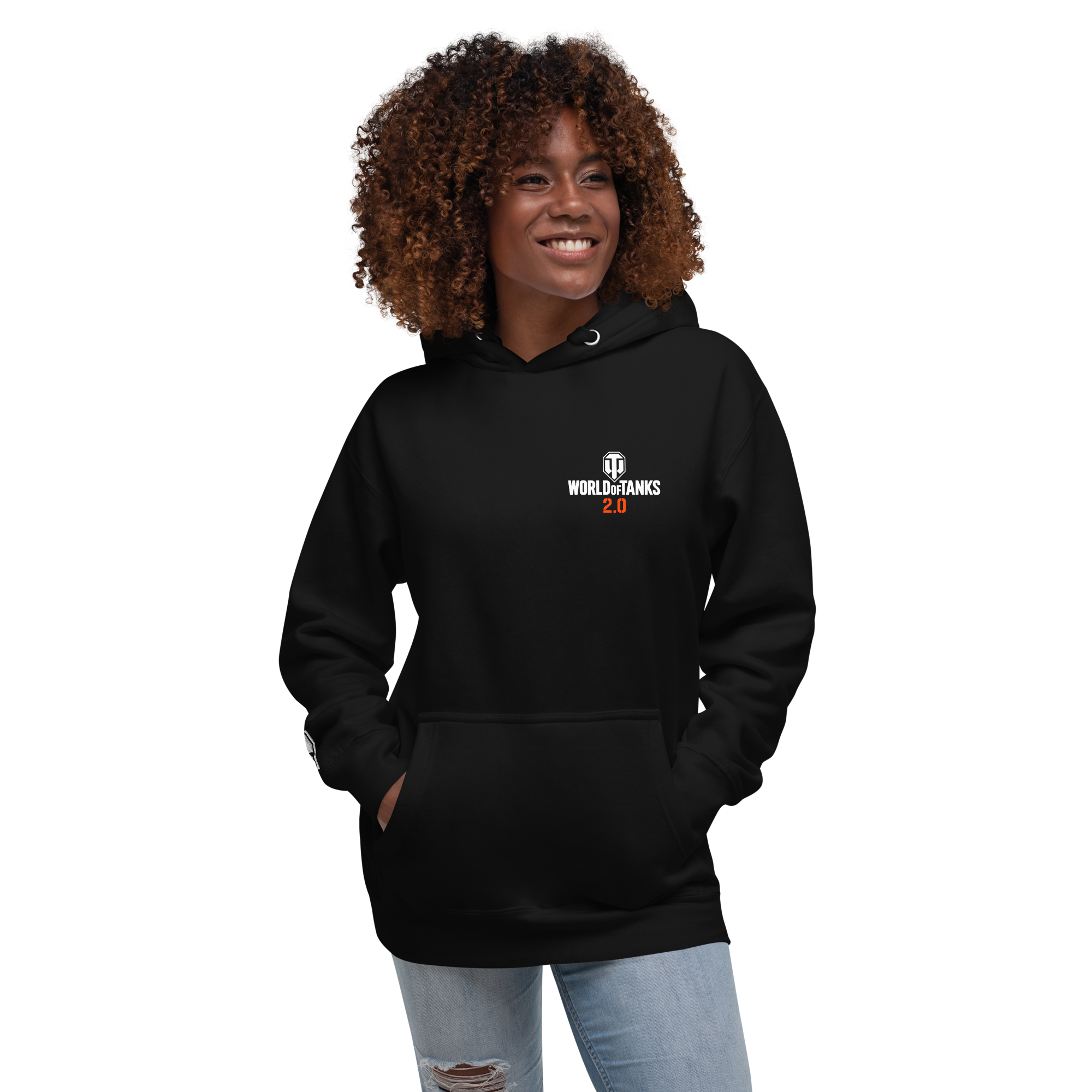 World of Tanks 2.0 felpa cappuccio nera cotone