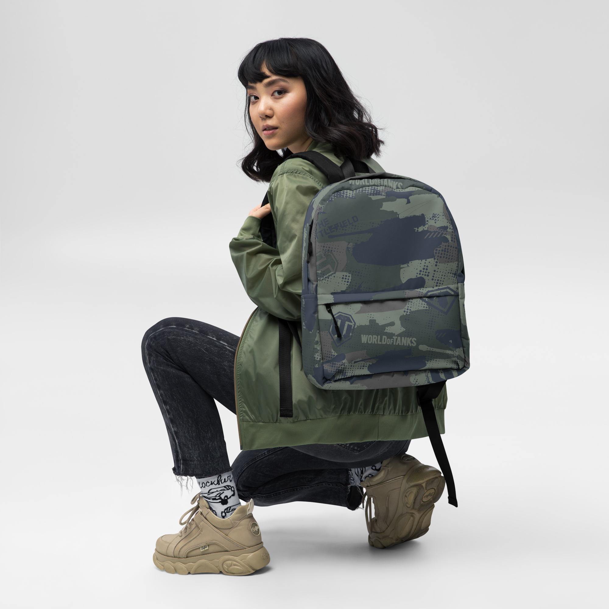 World of Tanks Camo zaino laptop 15 pollici