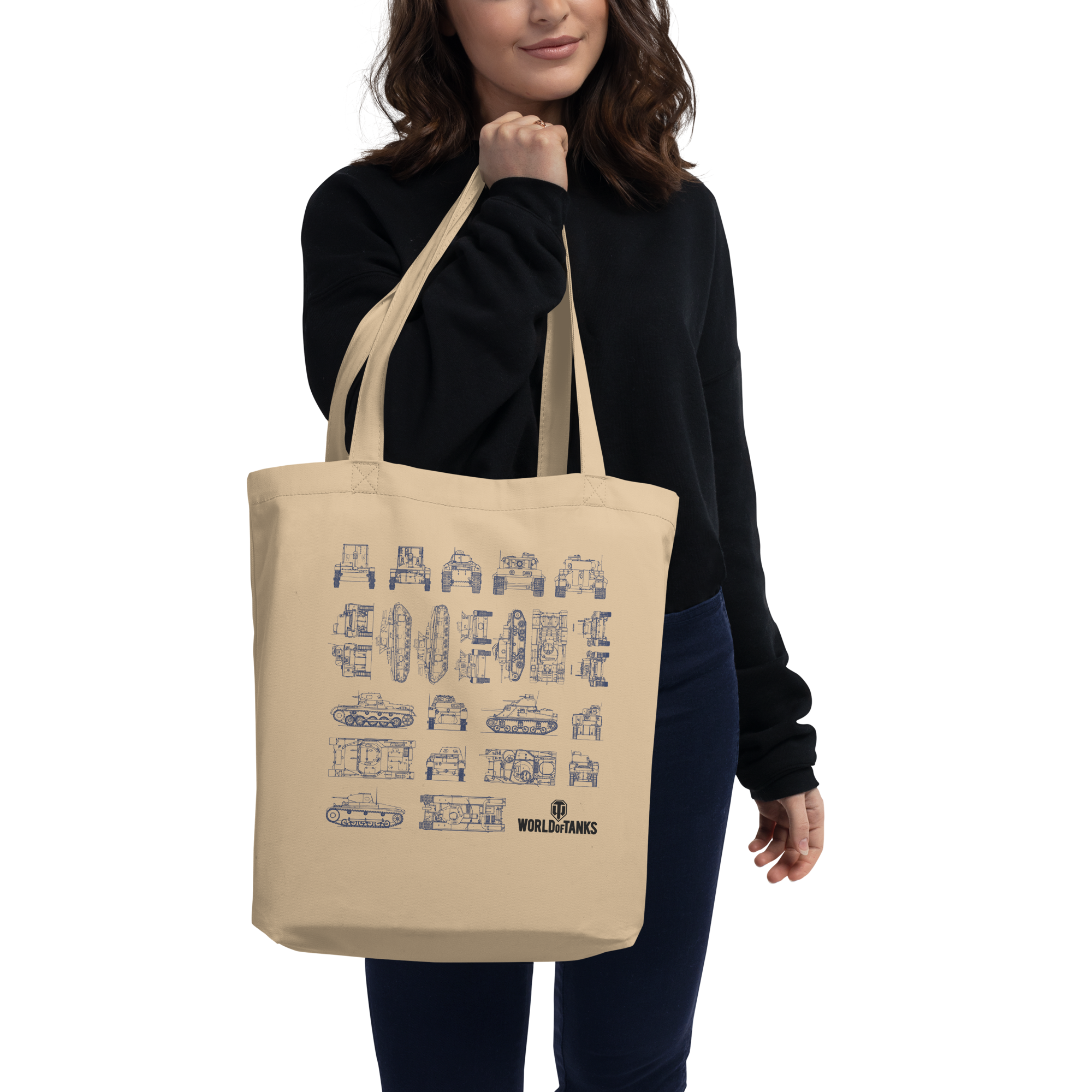 World of Tanks Blueprints shopper cotone bio beige