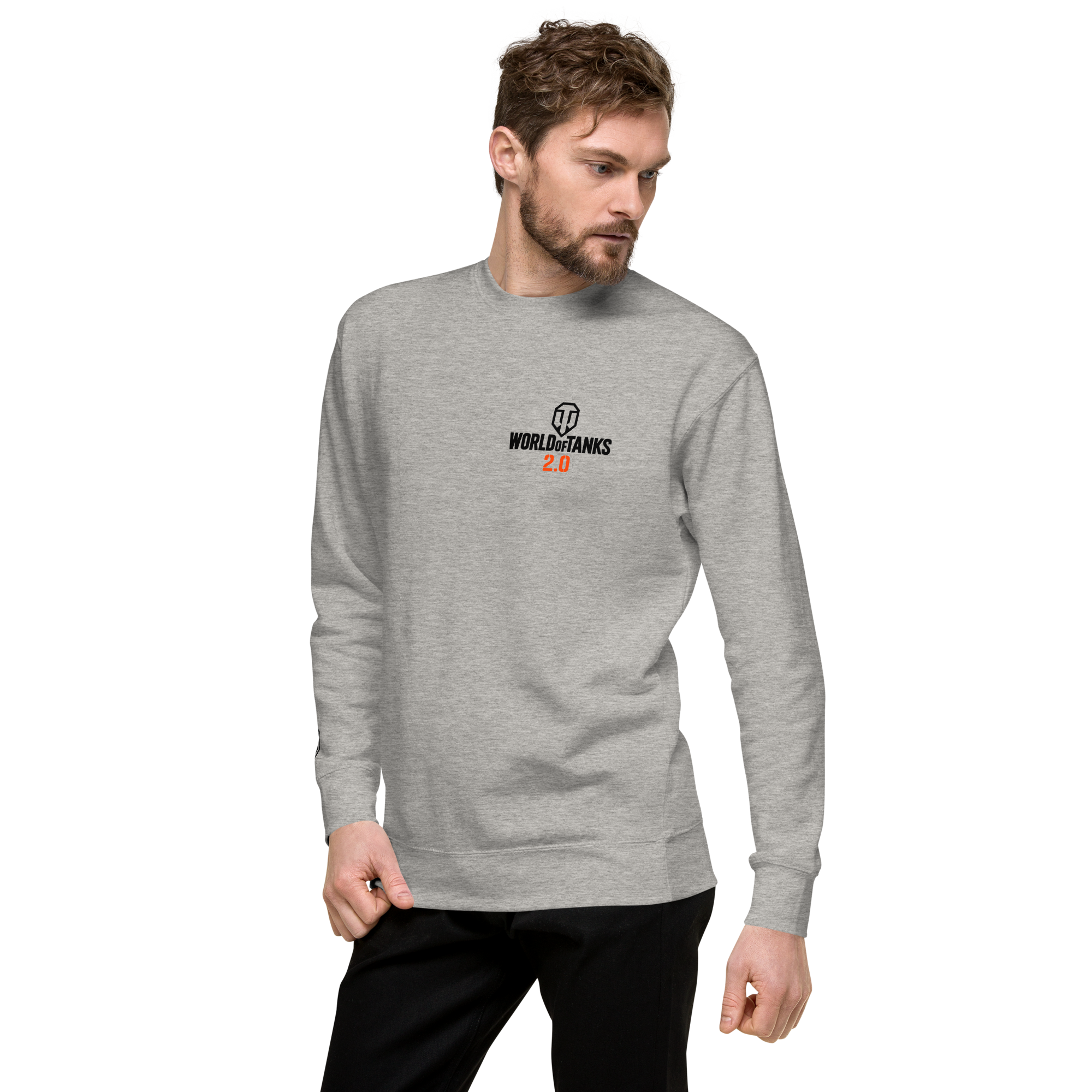 World of Tanks 2.0 felpa girocollo grigia cotone