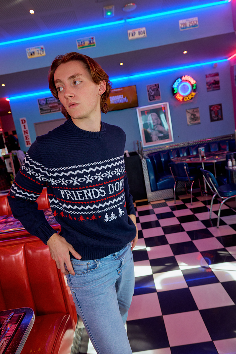 Fulllife Stranger Things Upside Down Christmas felpa cotone
