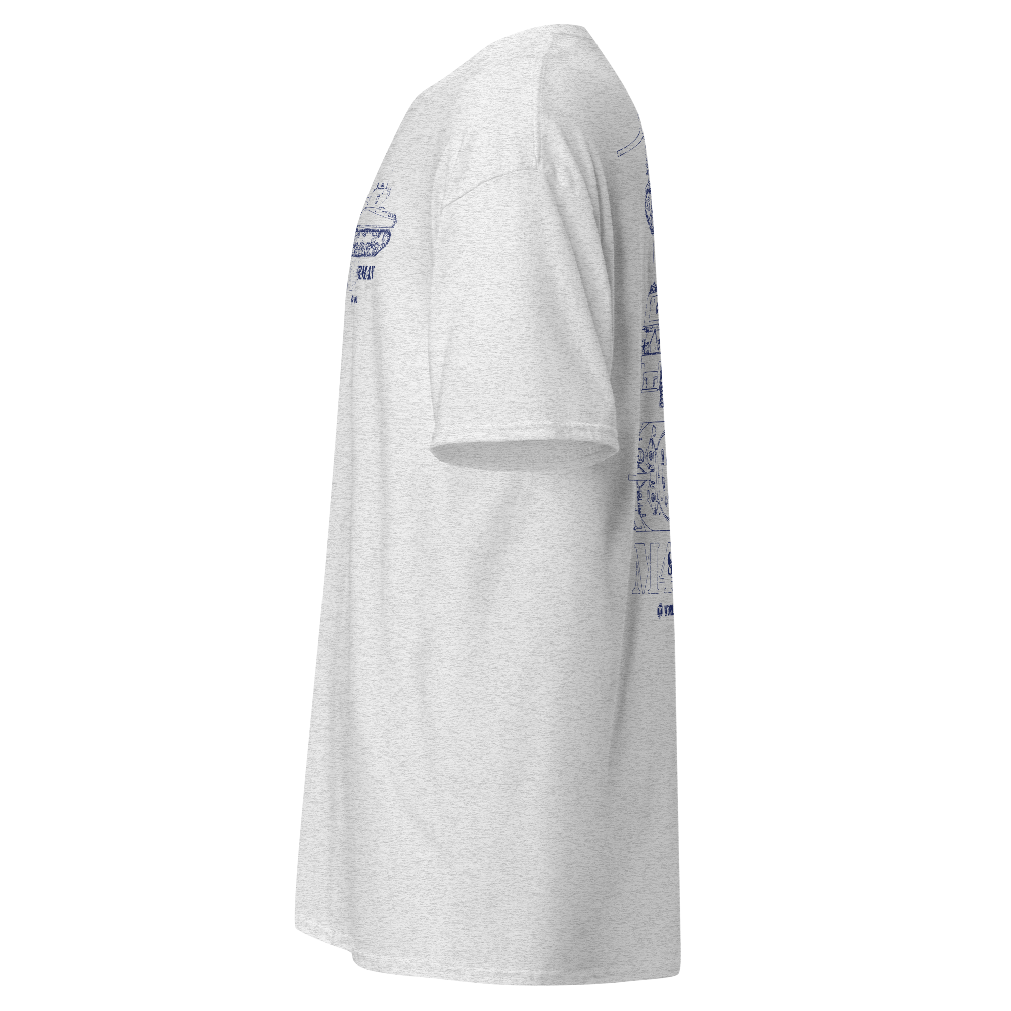 World of Tanks M4 Sherman Blueprint t-shirt cotone S-3XL