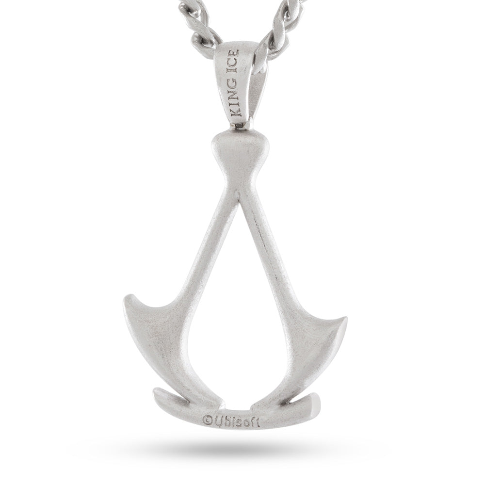 Ubisoft Assassin's Creed Shadows Crest collana metallo spazzolato