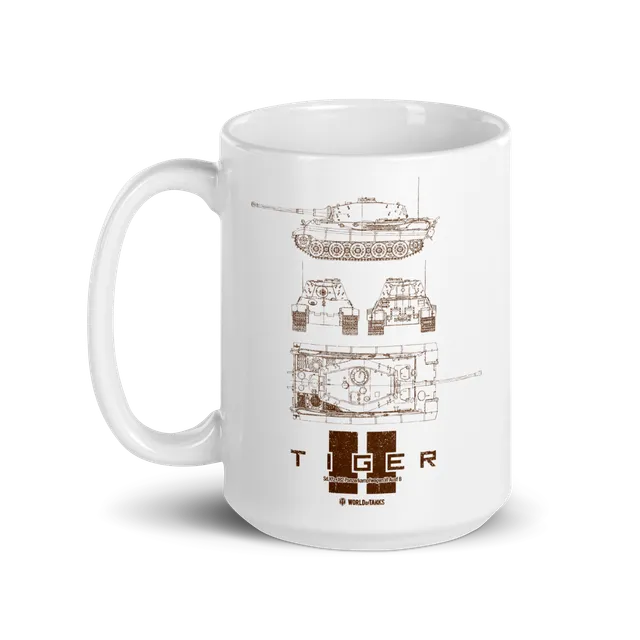 World of Tanks Blueprint Tiger II tazza ceramica 450 ml