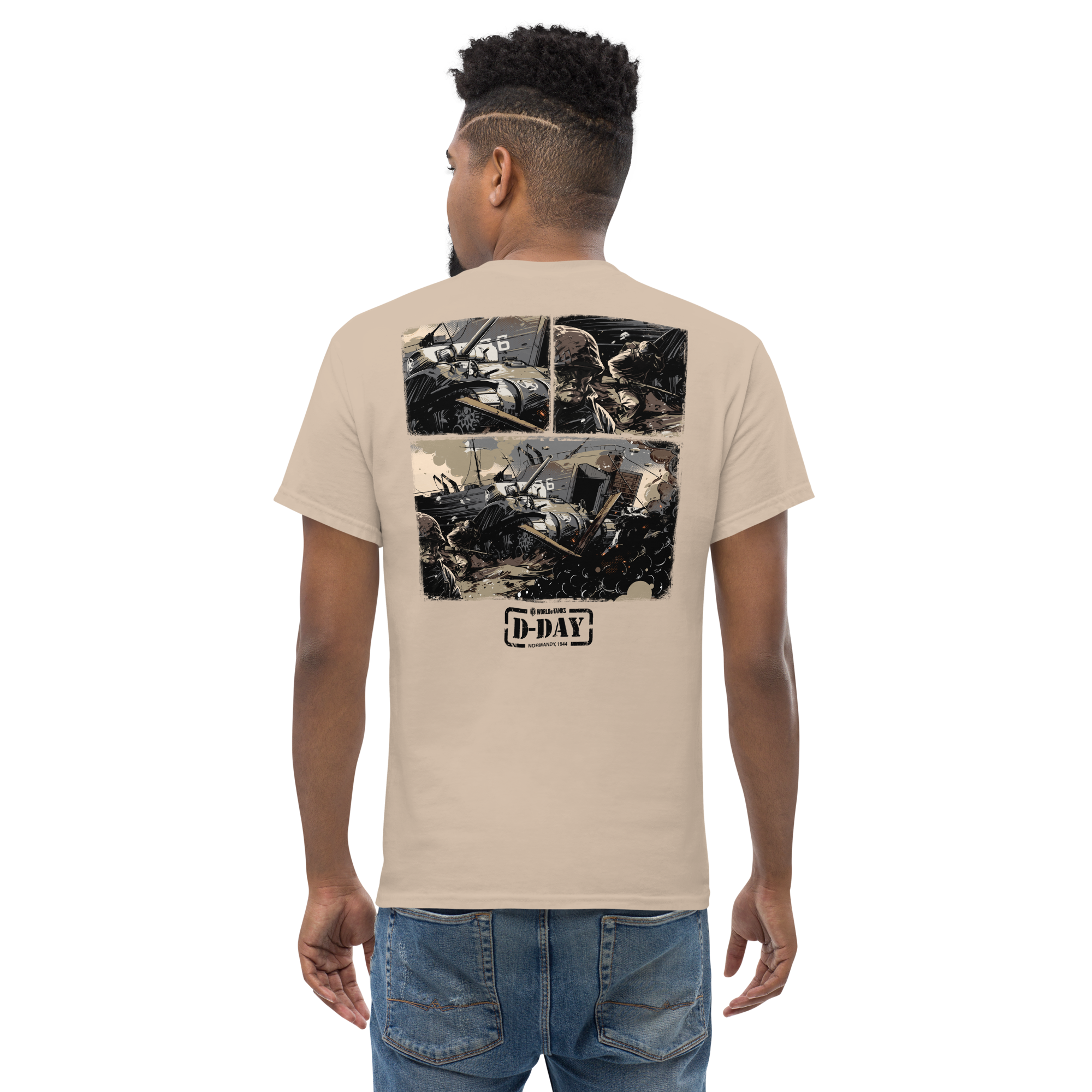 World of Tanks D-Day Fury Storm t-shirt beige cotone