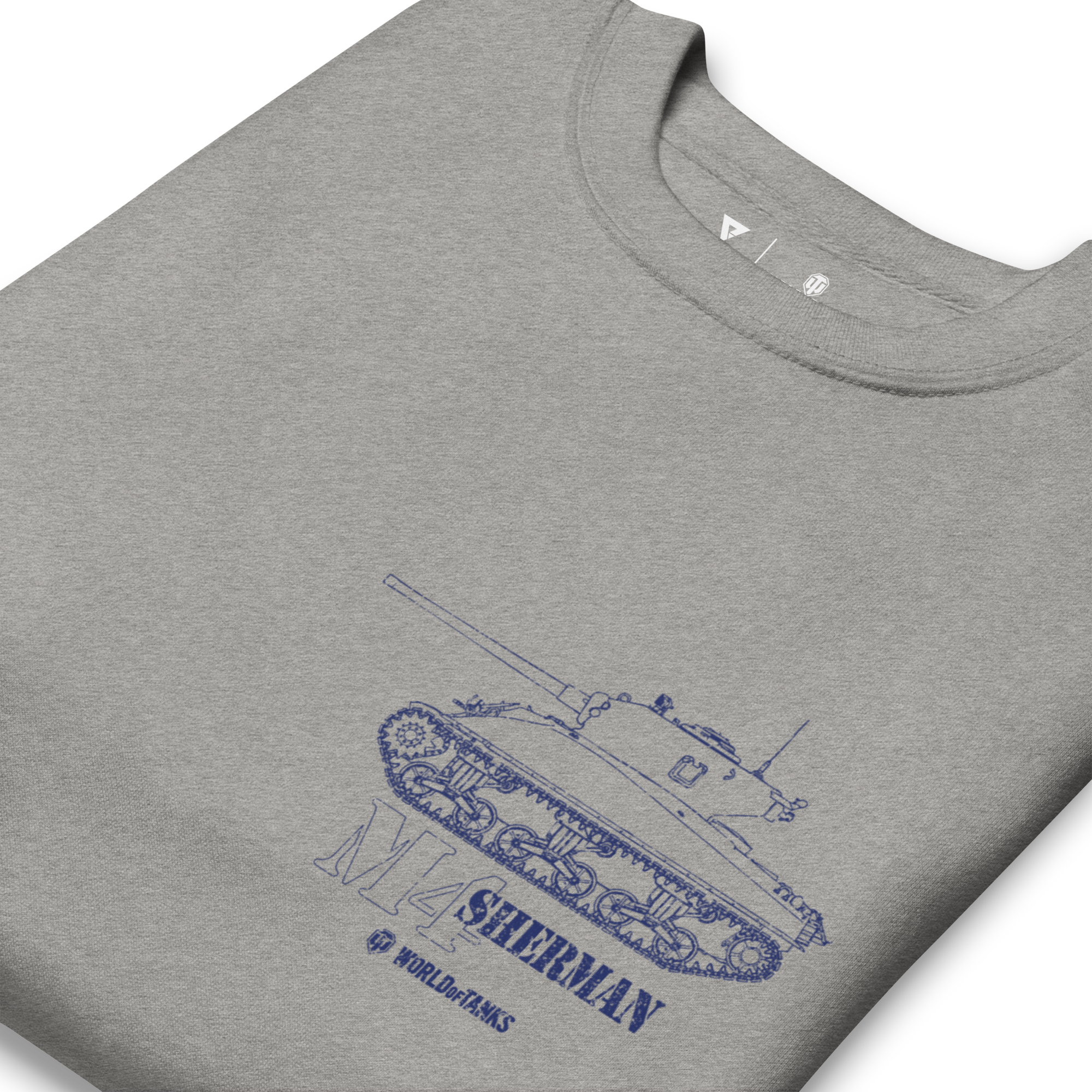 World of Tanks M4 Sherman Blueprint felpa girocollo in cotone