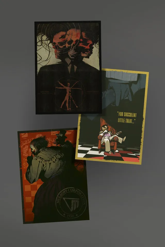 Red Barrels Outlast Mail Order Murderers Row 3 cartoline