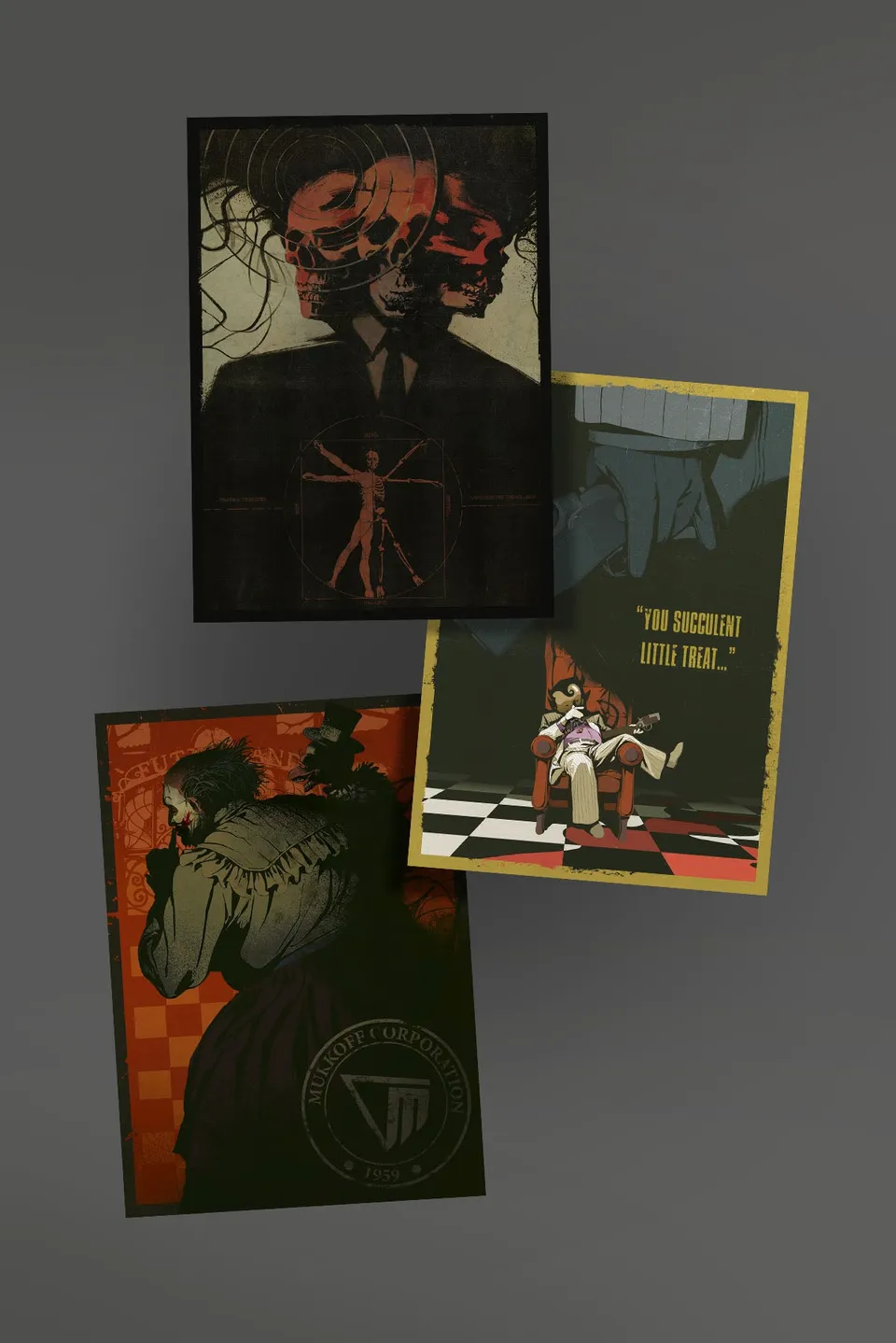 Red Barrels Outlast Mail Order Murderers Row 3 cartoline