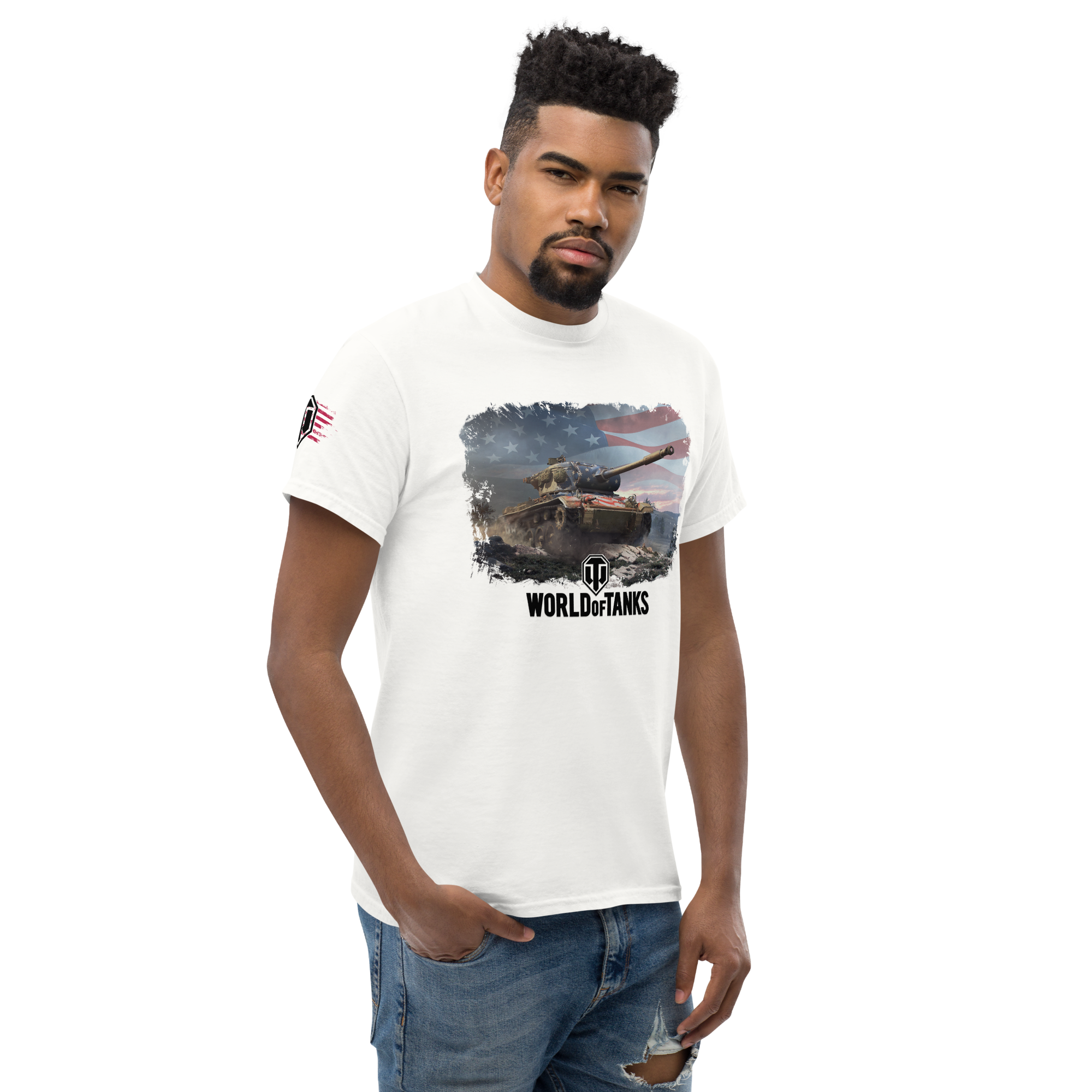 World of Tanks July 4th T78 T-Shirt Cotone Unisex