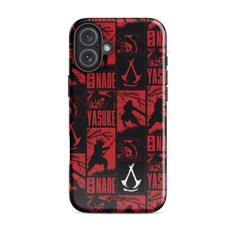 Ubisoft Assassin's Creed Names cover iPhone 16 Pro Max doppia protezione