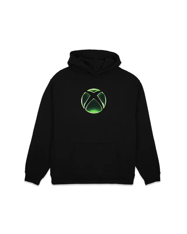 Xbox Gear Gloss Felpa con Cappuccio Nera Cotone