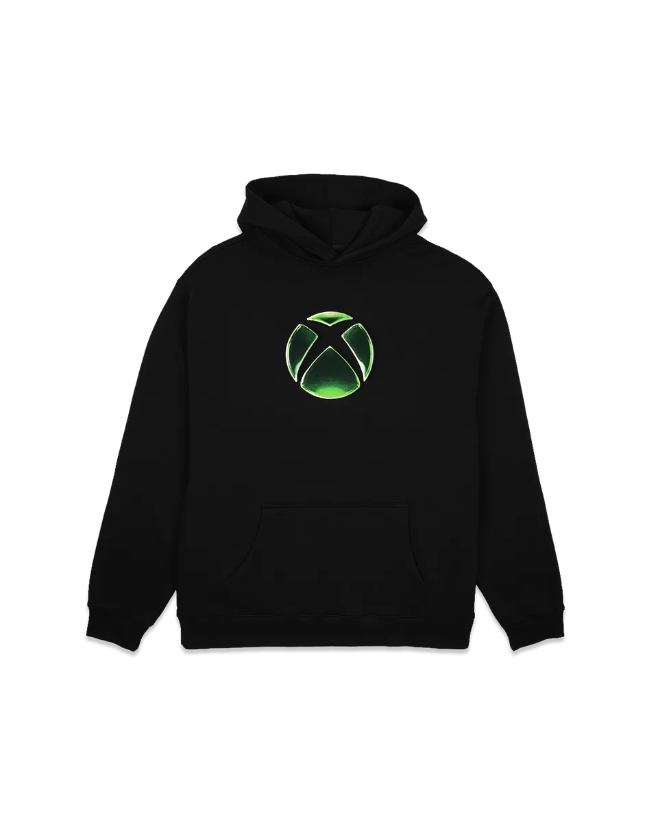 Xbox Gear Gloss Felpa con Cappuccio Nera Cotone