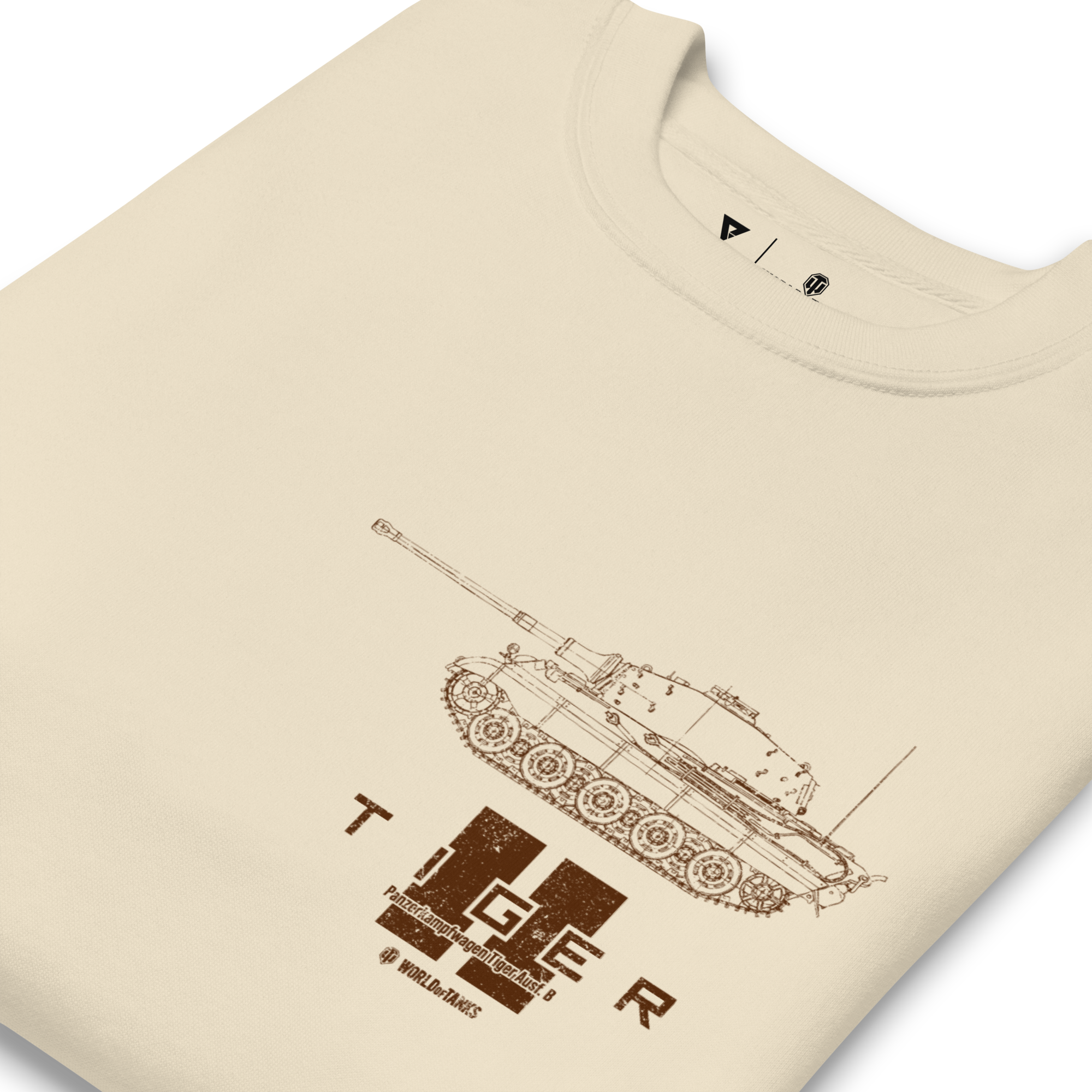 World of Tanks Blueprint Tiger II felpa girocollo cotone